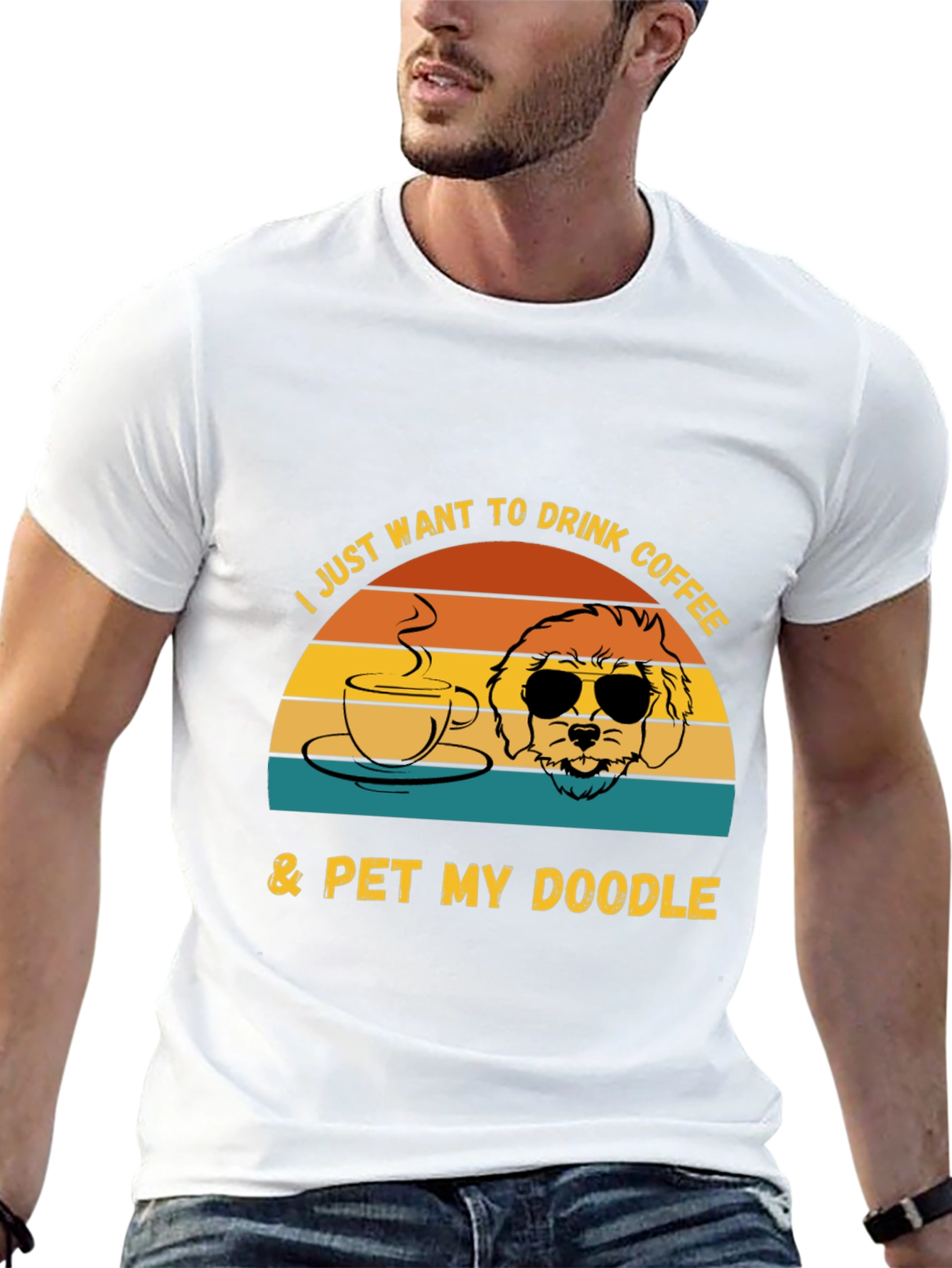 Black Coffee & Doodles T-Shirt - Perfect for Dog Lovers view 13