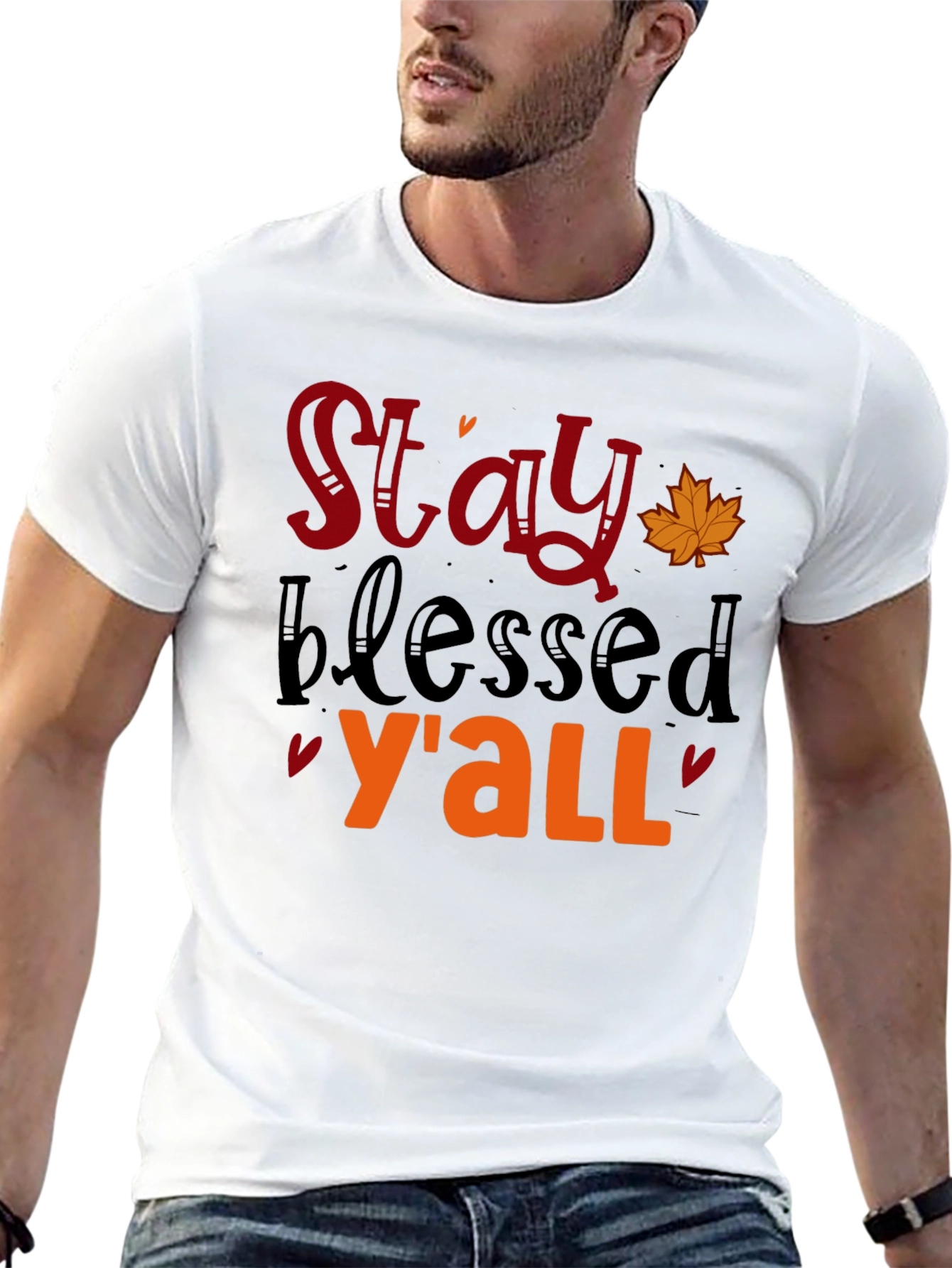 Black Stay Blessed Y'all Graphic Tee view 13