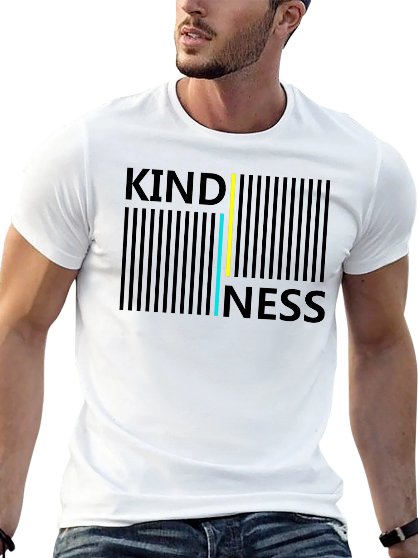 Black Kindness Barcode T-Shirt view 13