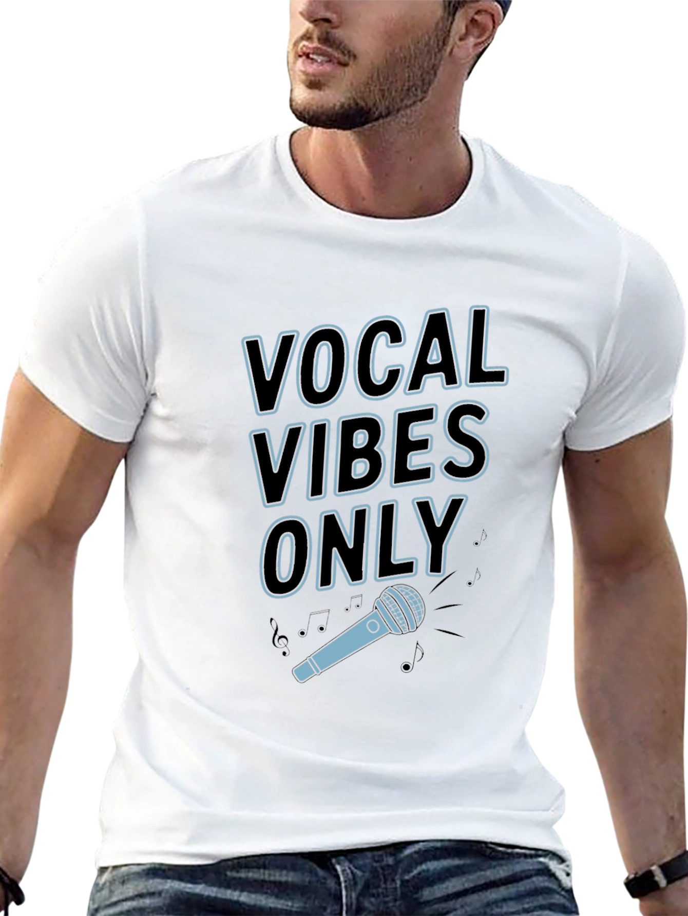 Black Vocal Vibes Only Graphic T-Shirt - Black view 13
