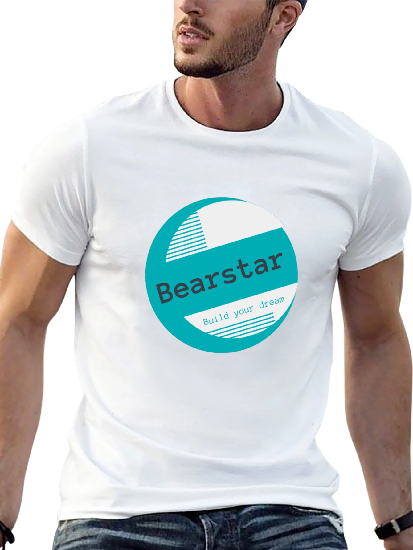 Black Bearstar Graphic Black T-Shirt view 13