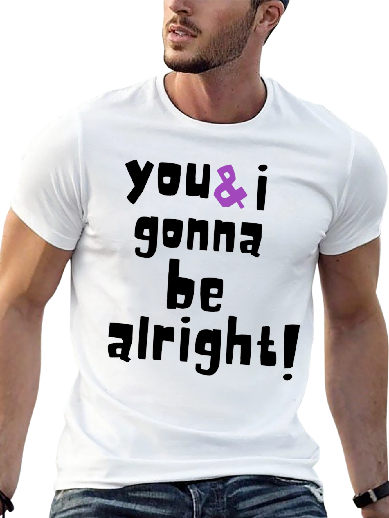 Black You & I Gonna Be Alright Graphic T-Shirt view 13