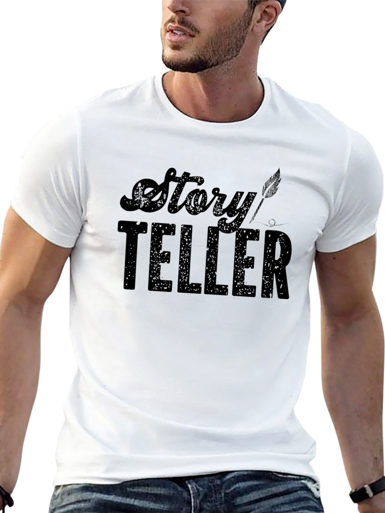 Black Story Teller Graphic Tee - Black T-Shirt view 13