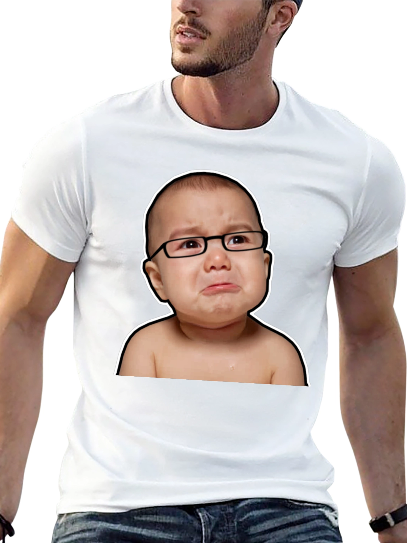 Black Crying Baby Graphic Tee view 13
