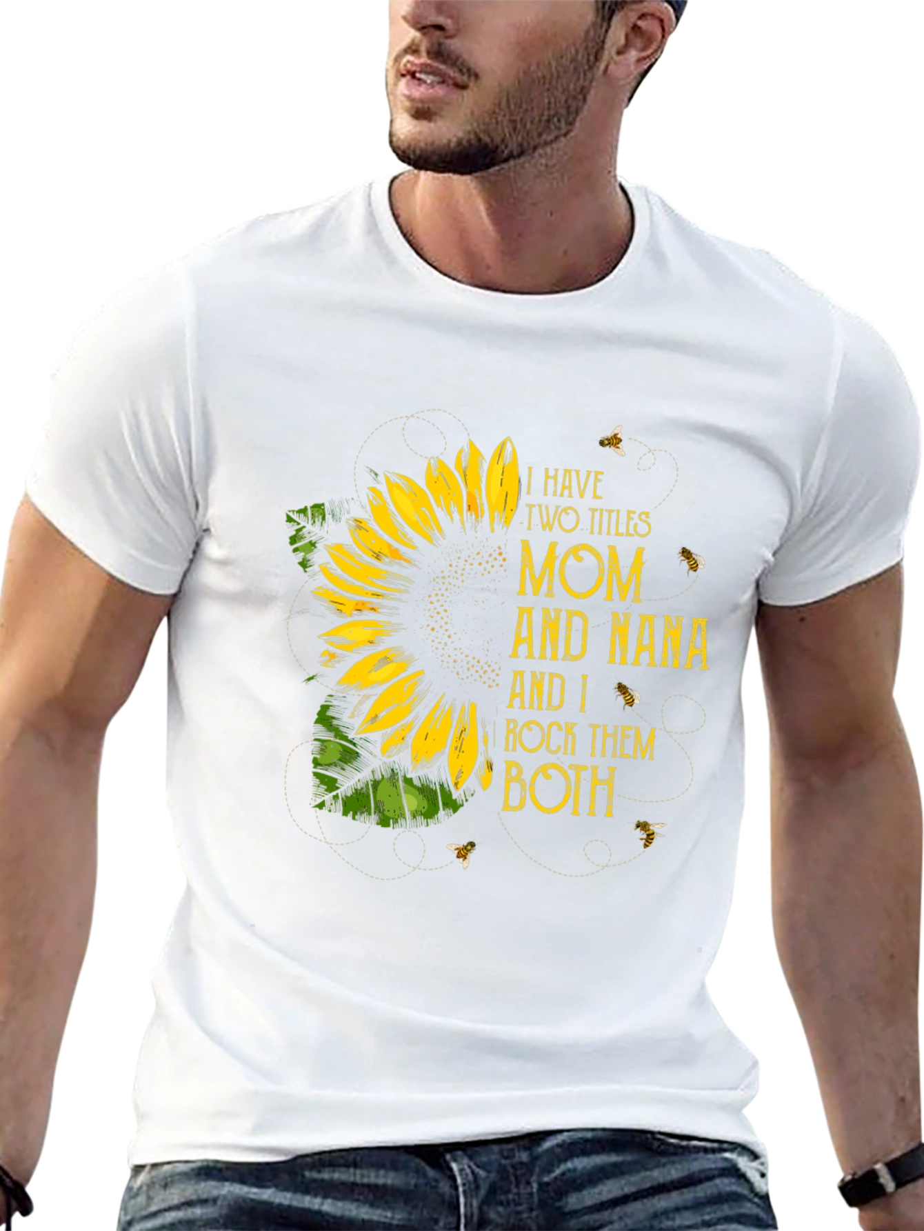 Black Mom and Nana Sunflower Graphic Tee view 13