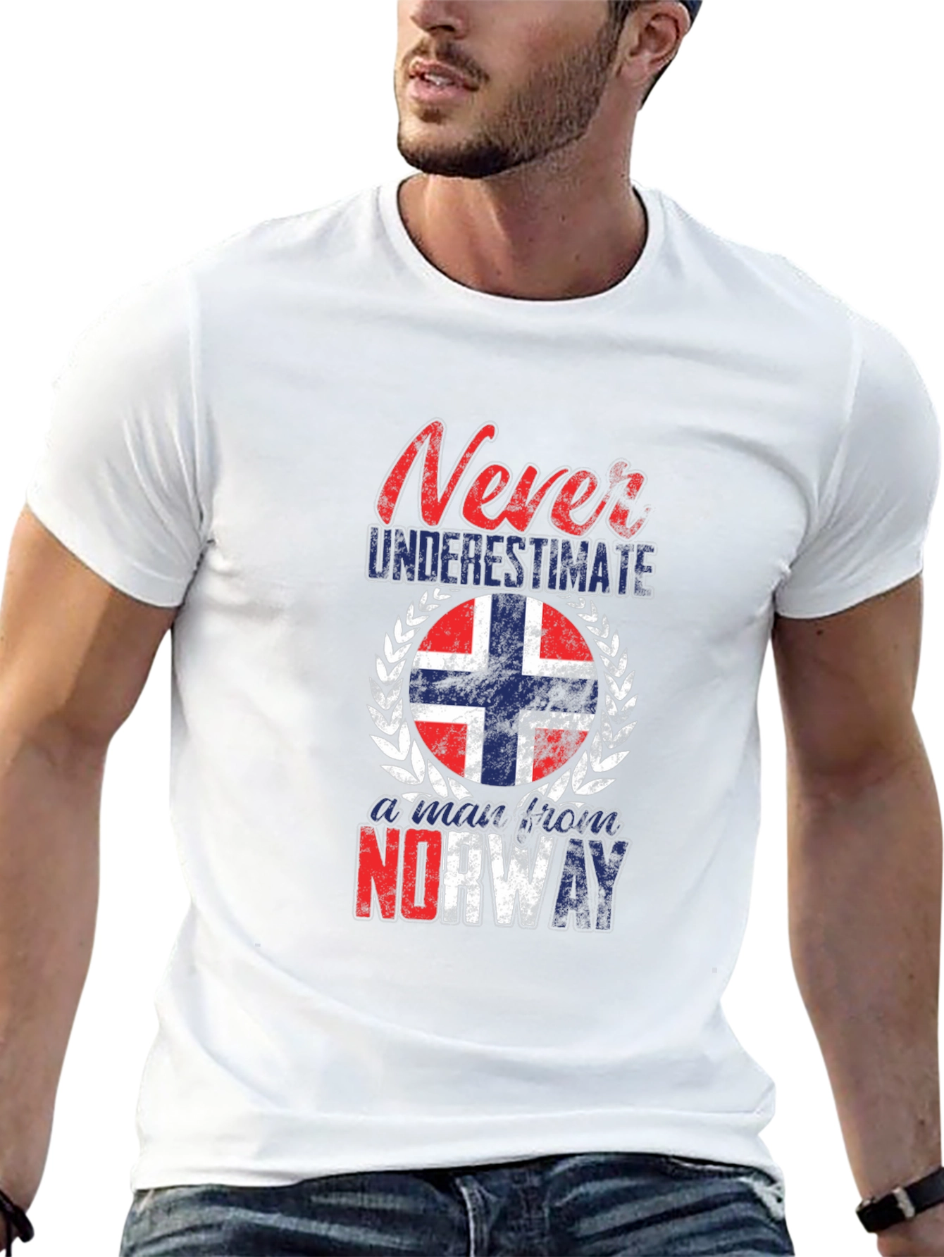 Black Never Underestimate Norway T-Shirt view 13