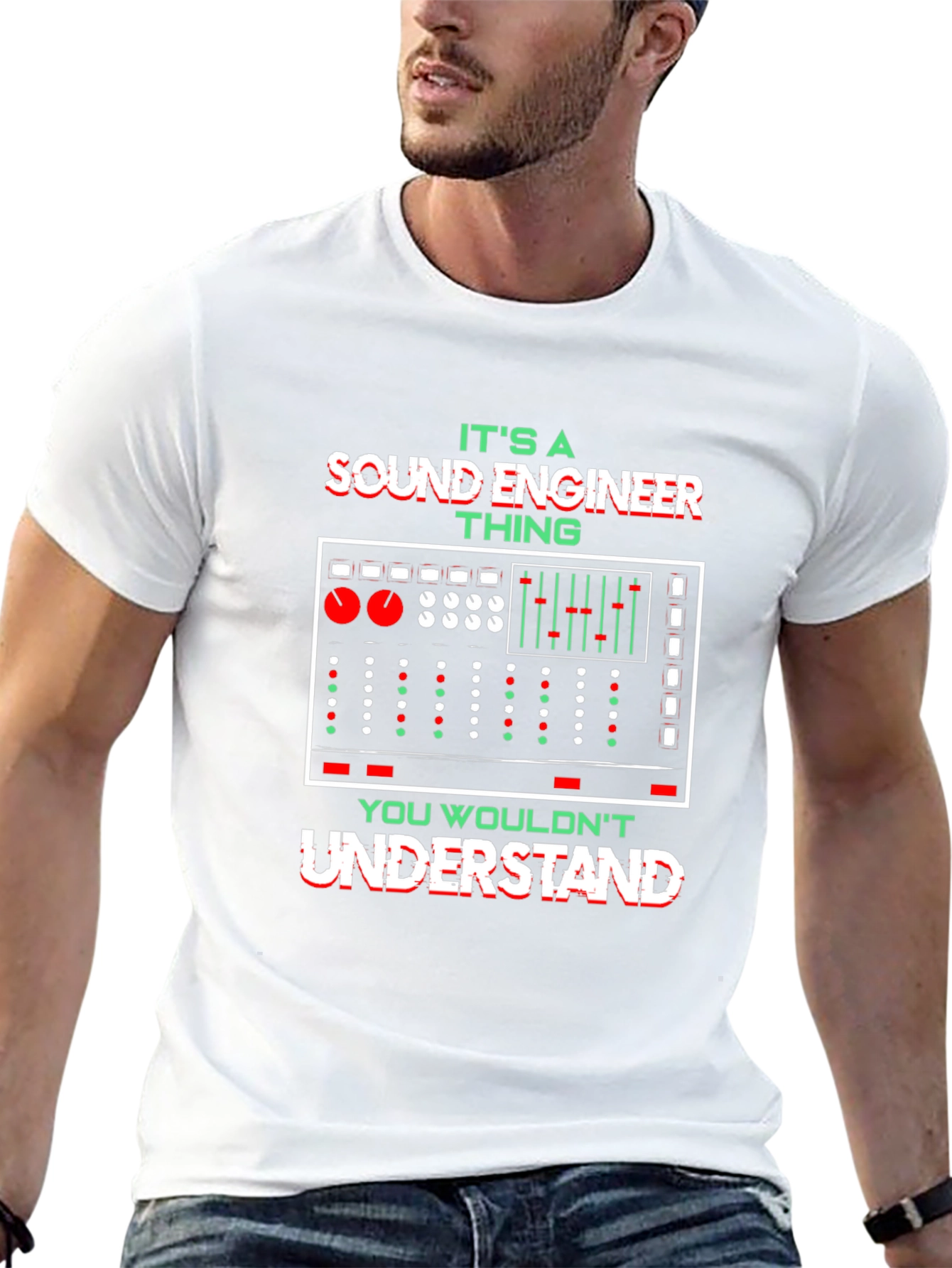 Black Sound Engineer Thing Graphic Tee view 13