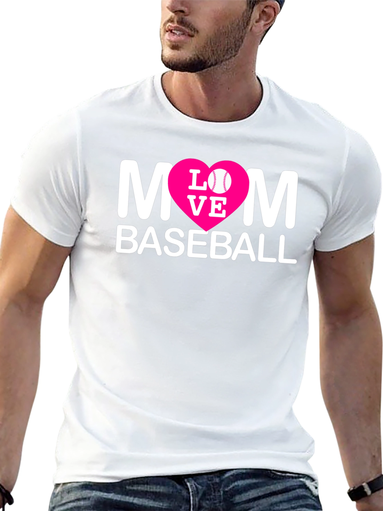 Black Mom Baseball T-Shirt - Love Design view 13