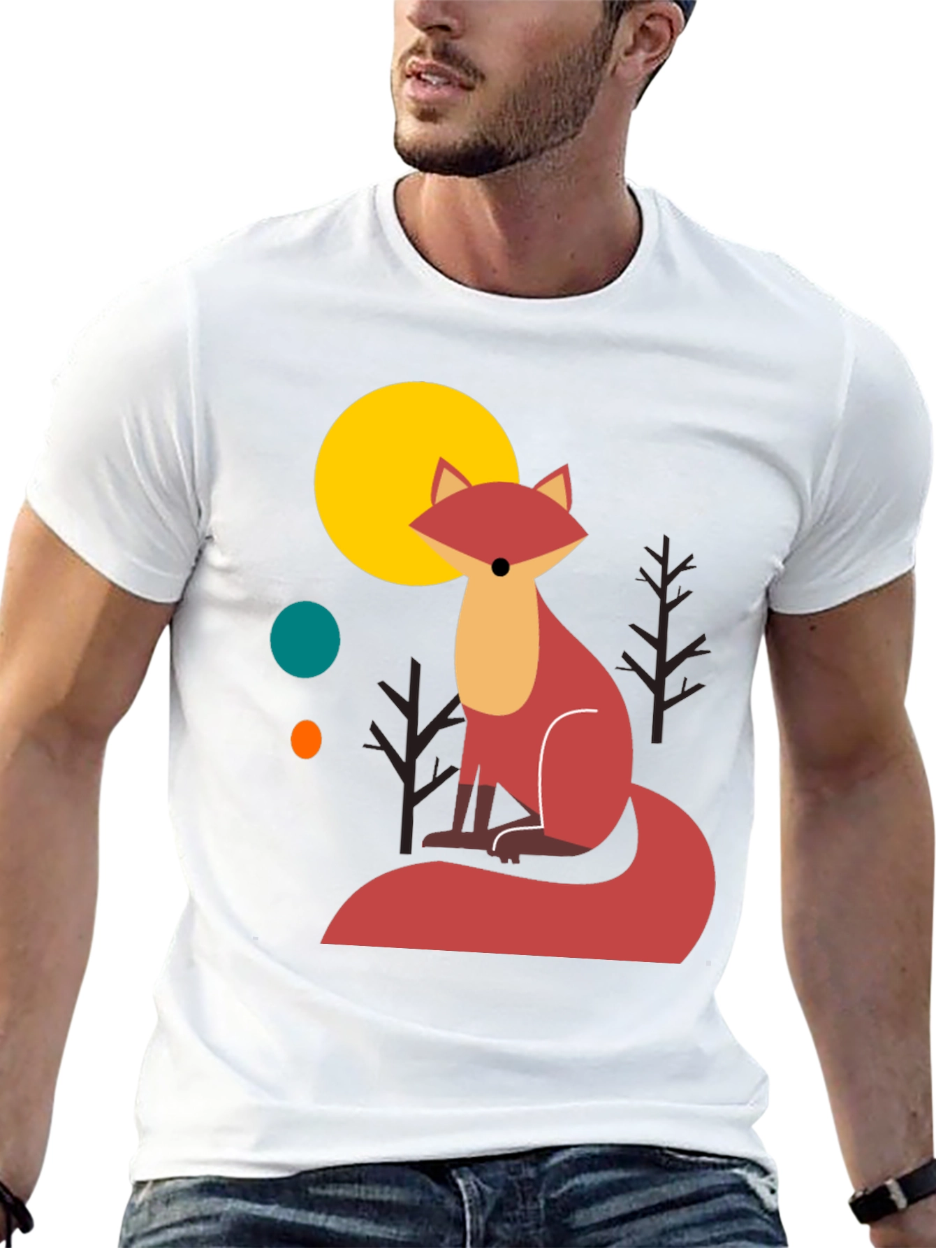 Black Fox Graphic T-Shirt - Stylish Men's Tee view 13