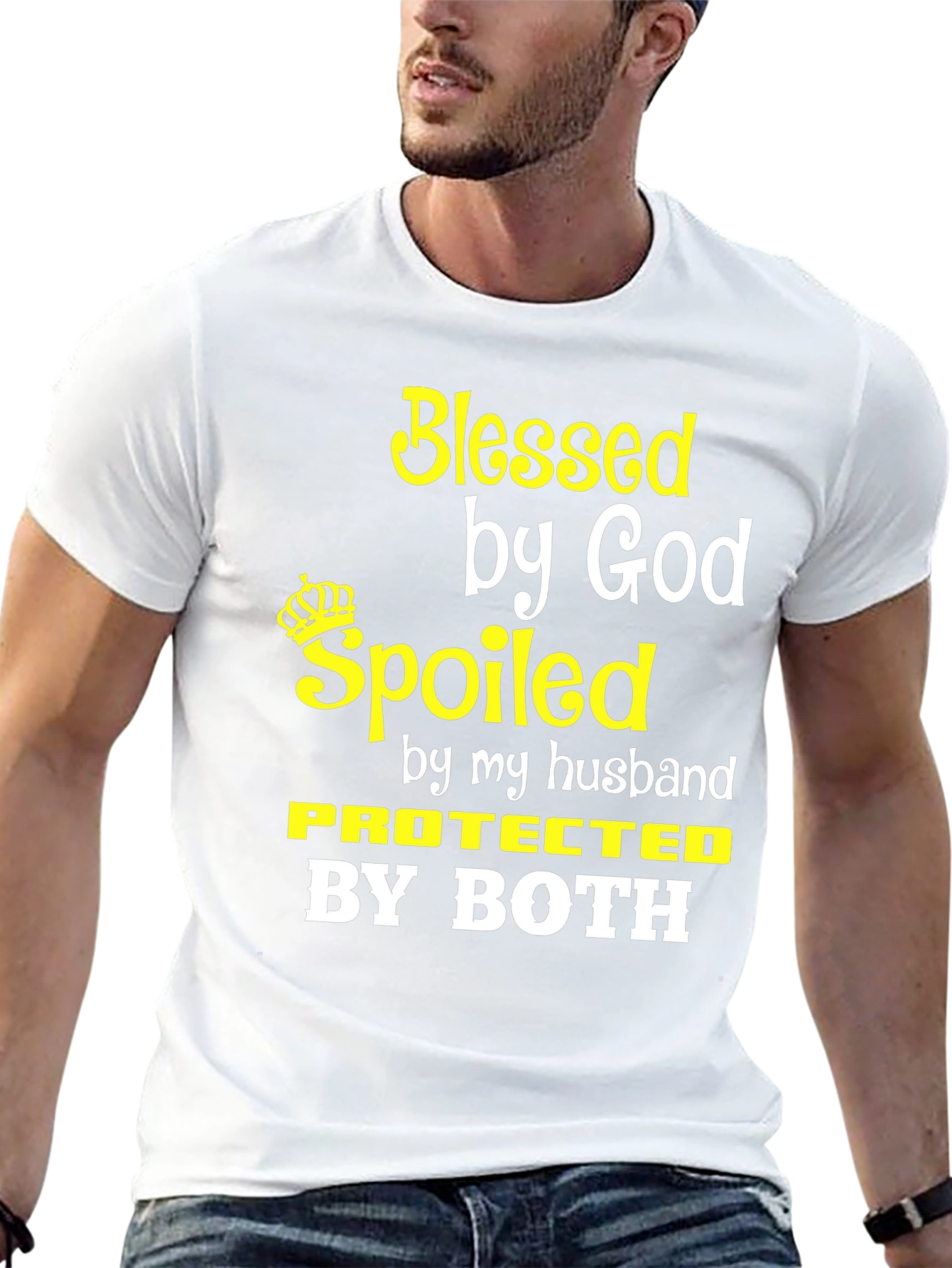 Black Blessed Spoiled Protected T-Shirt view 13
