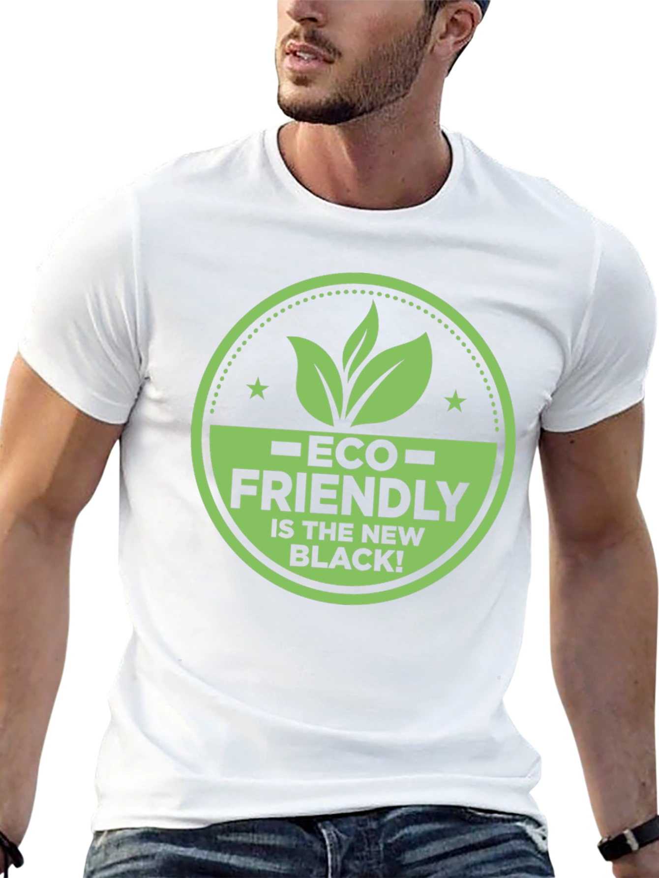 Black Eco-Friendly T-Shirt: Black is the New Black! view 13