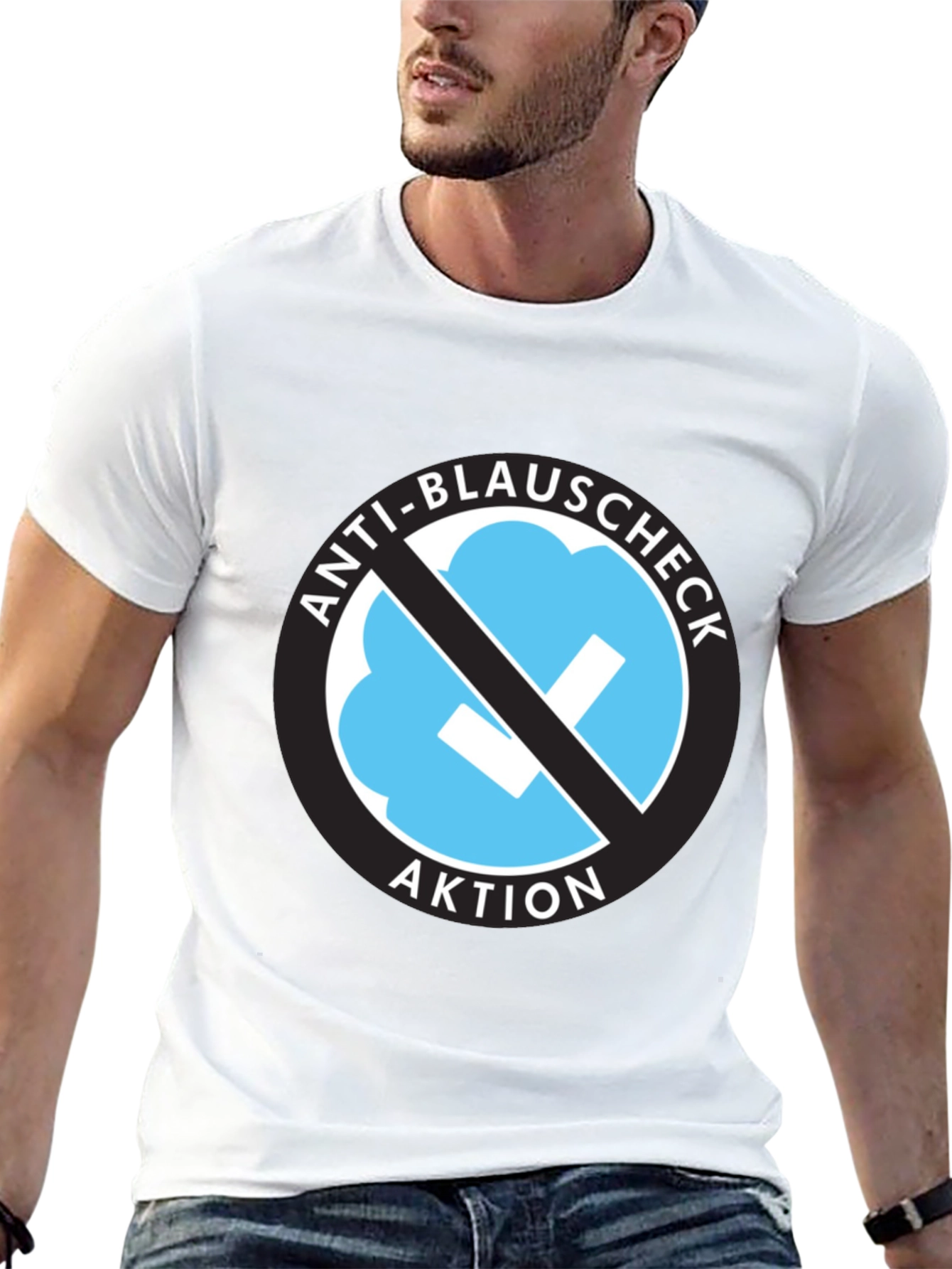 Black Anti-Blauschcheck T-Shirt view 13