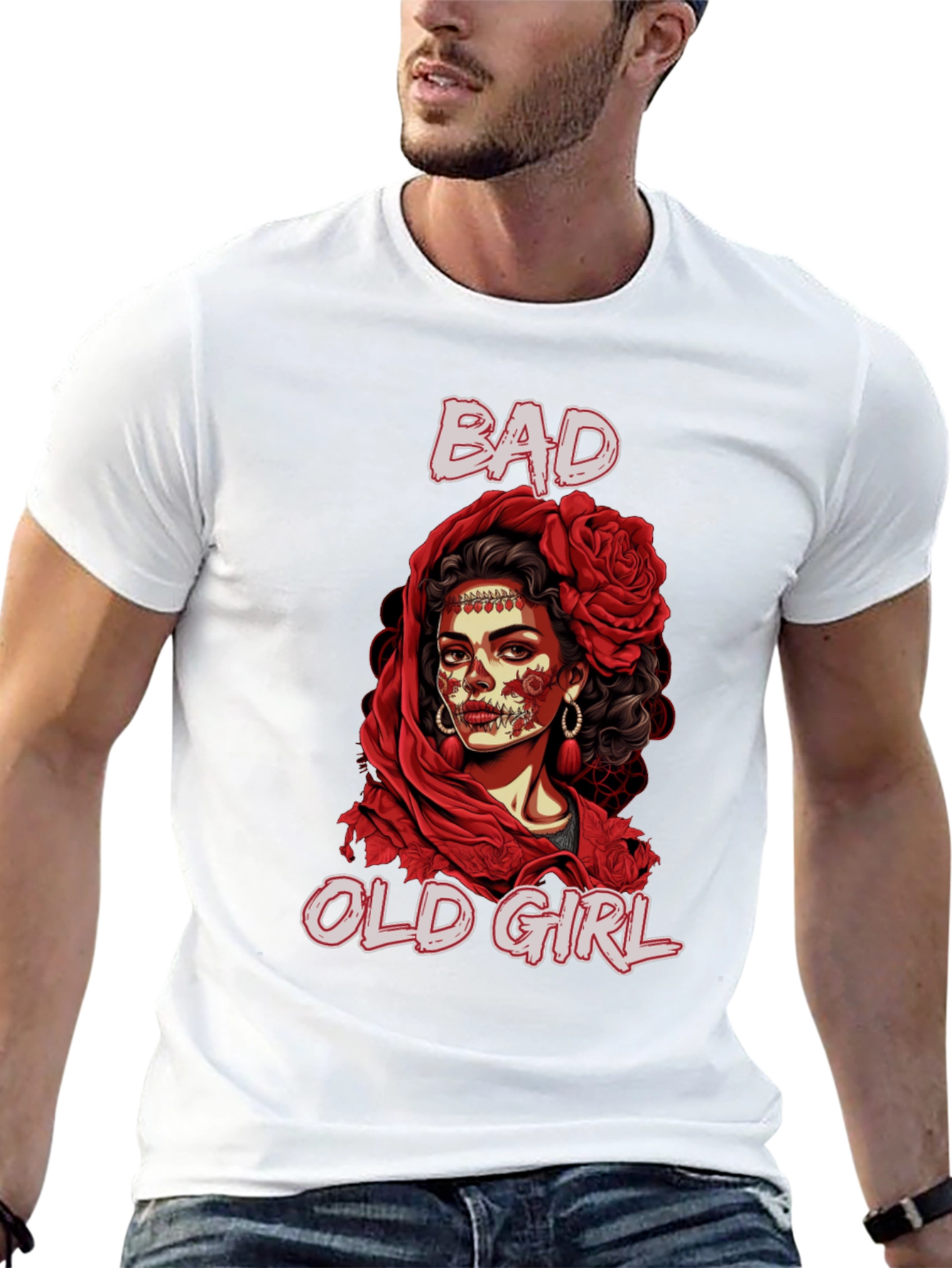Black Bad Old Girl Graphic Tee view 13