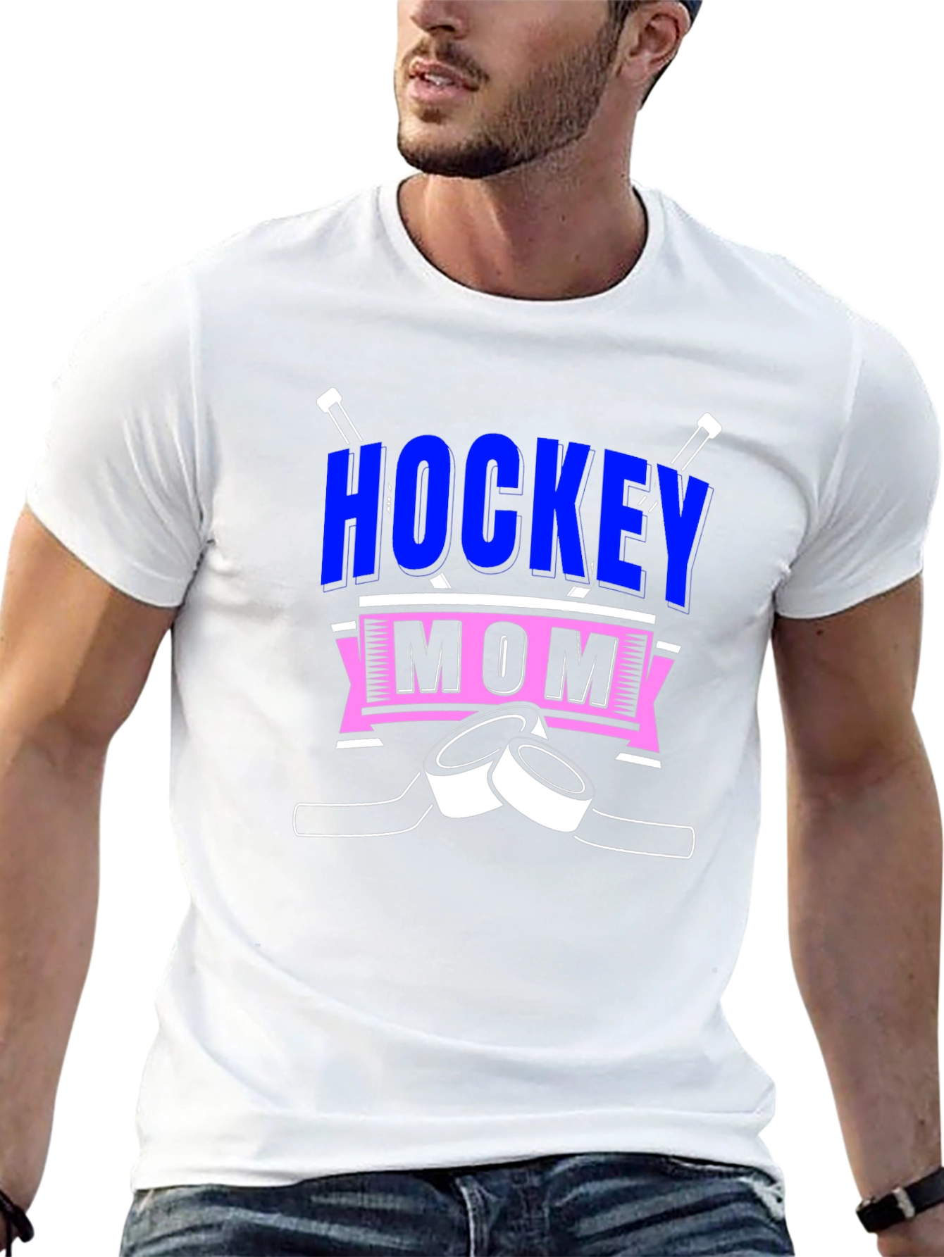 Black Hockey Mom Graphic Tee view 13