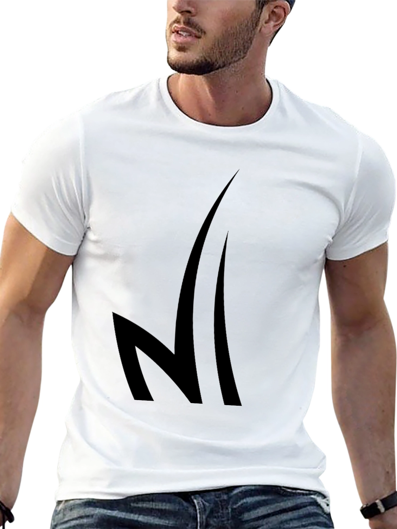 Black Black Graphic Tee - Modern Design view 13