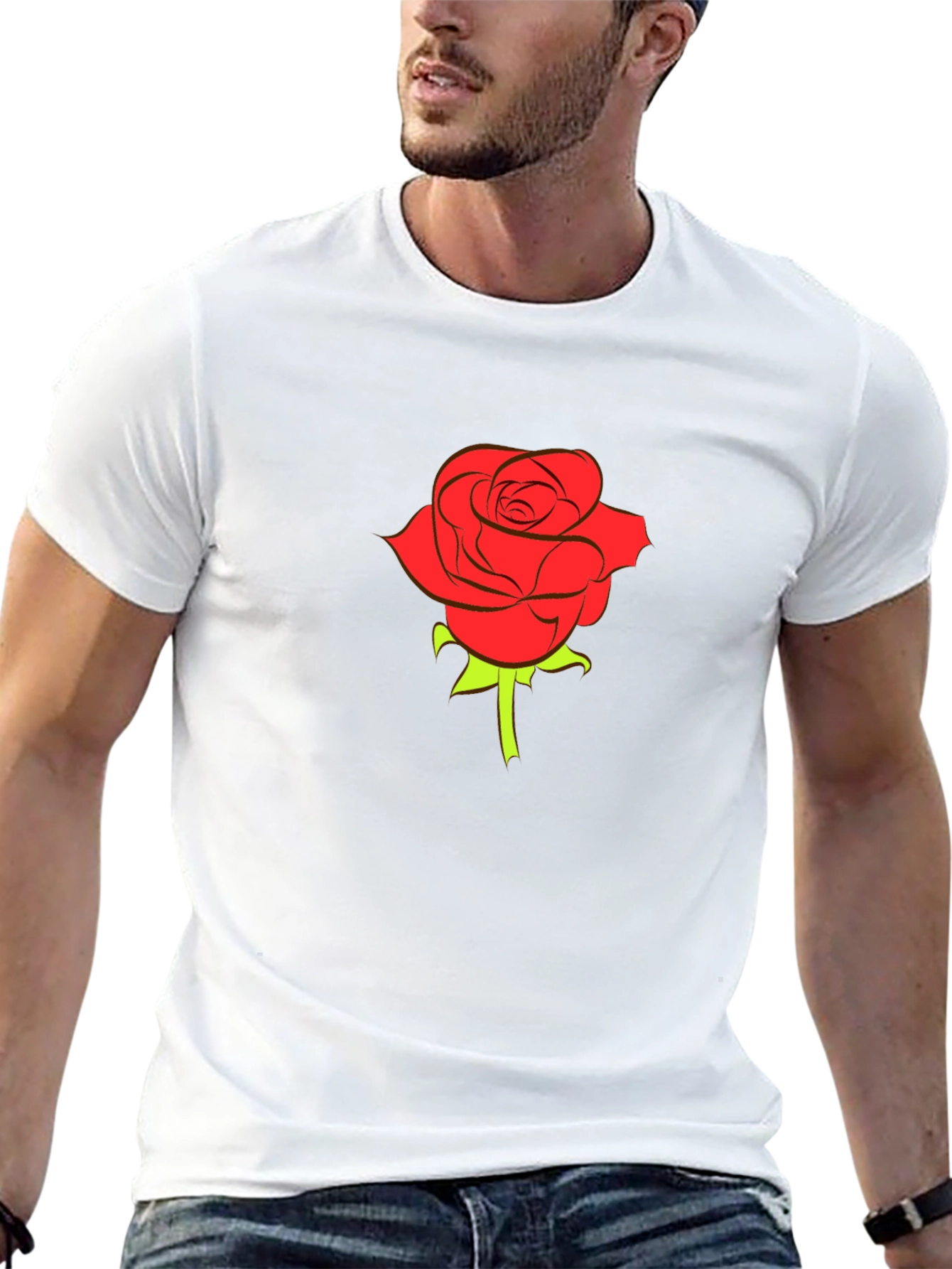 Black Black Rose Graphic Tee - Stylish Menswear view 13