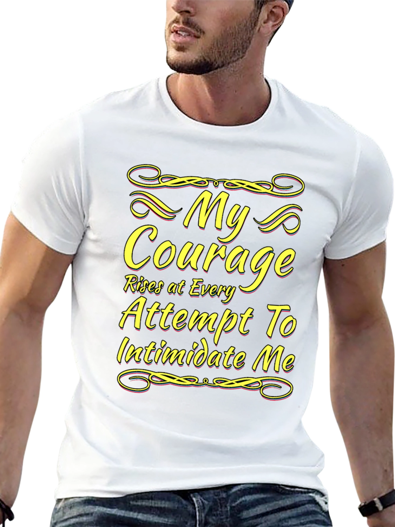 Black My Courage Statement T-Shirt view 13