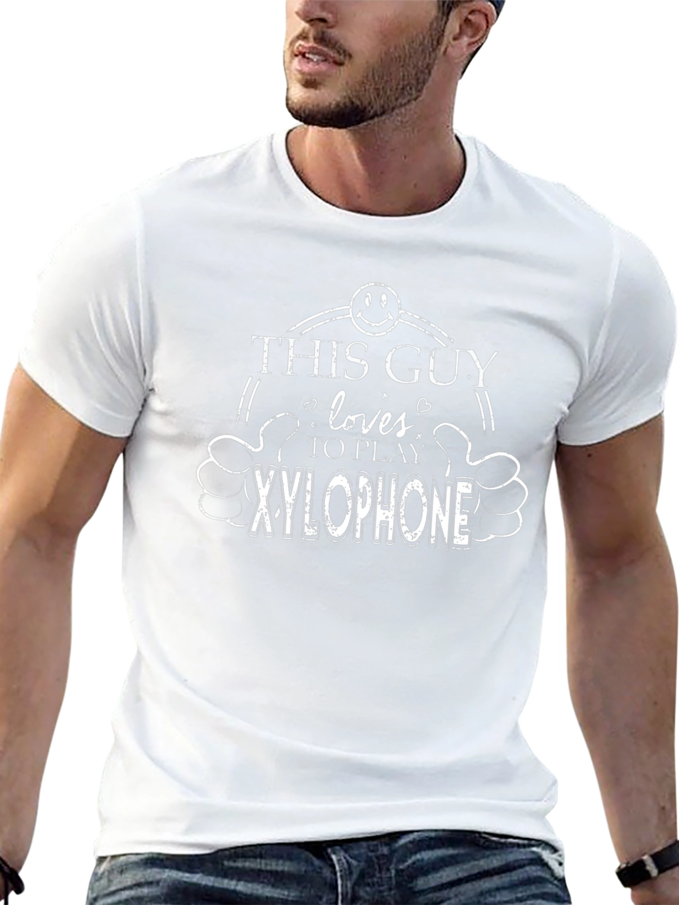 Black This Guy Loves to Play Xylophone Black T-Shirt view 13