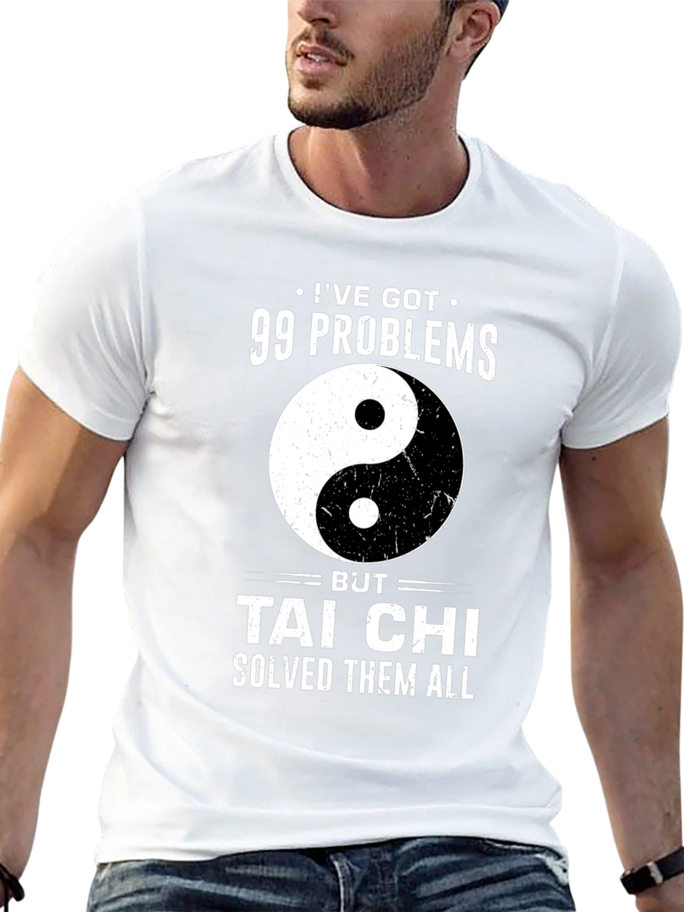 Black 99 Problems Tai Chi Solved T-Shirt view 13