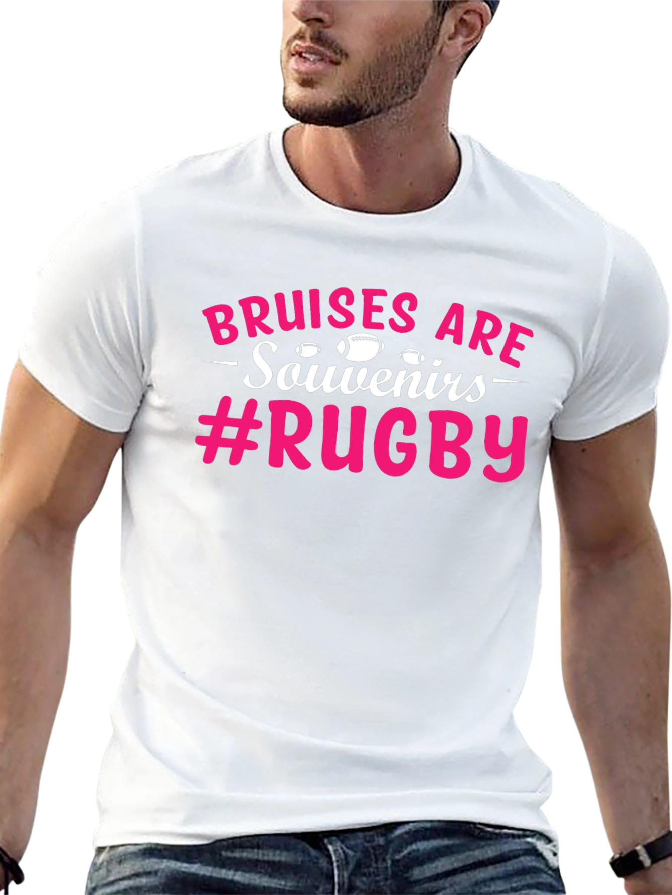 Black Bruises Are Souvenirs Rugby Graphic T-Shirt view 13