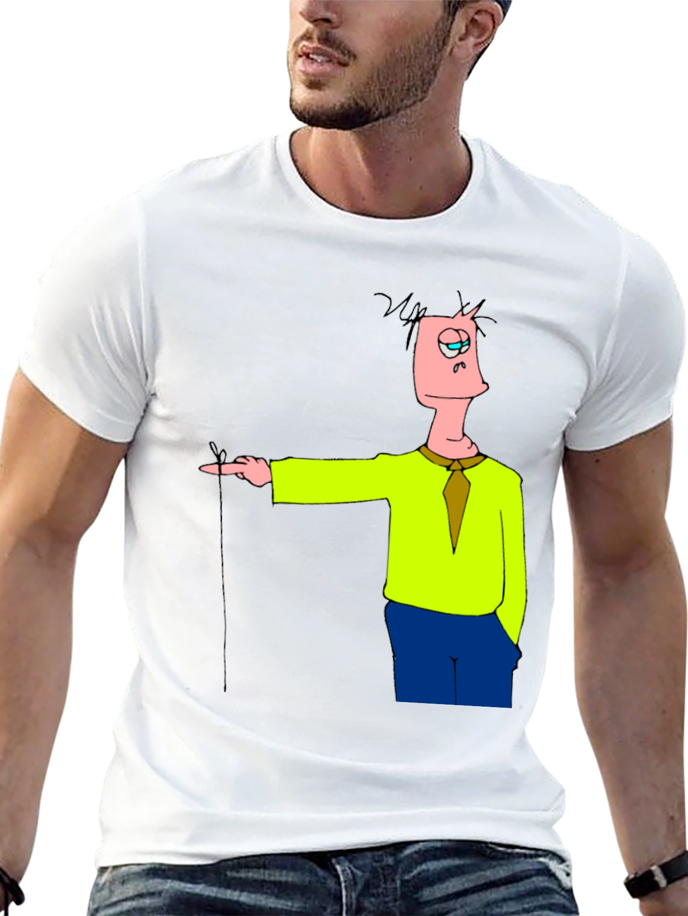 Black Cartoon Character Black T-Shirt view 13