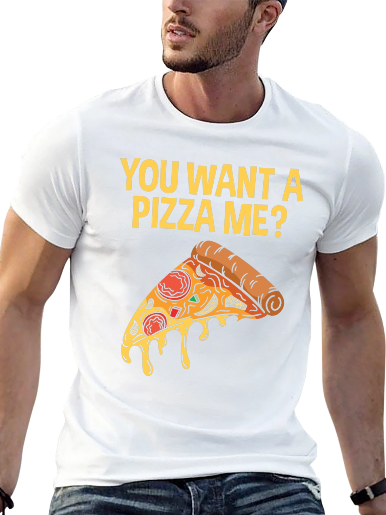 Black You Want A Pizza Me? T-Shirt view 13