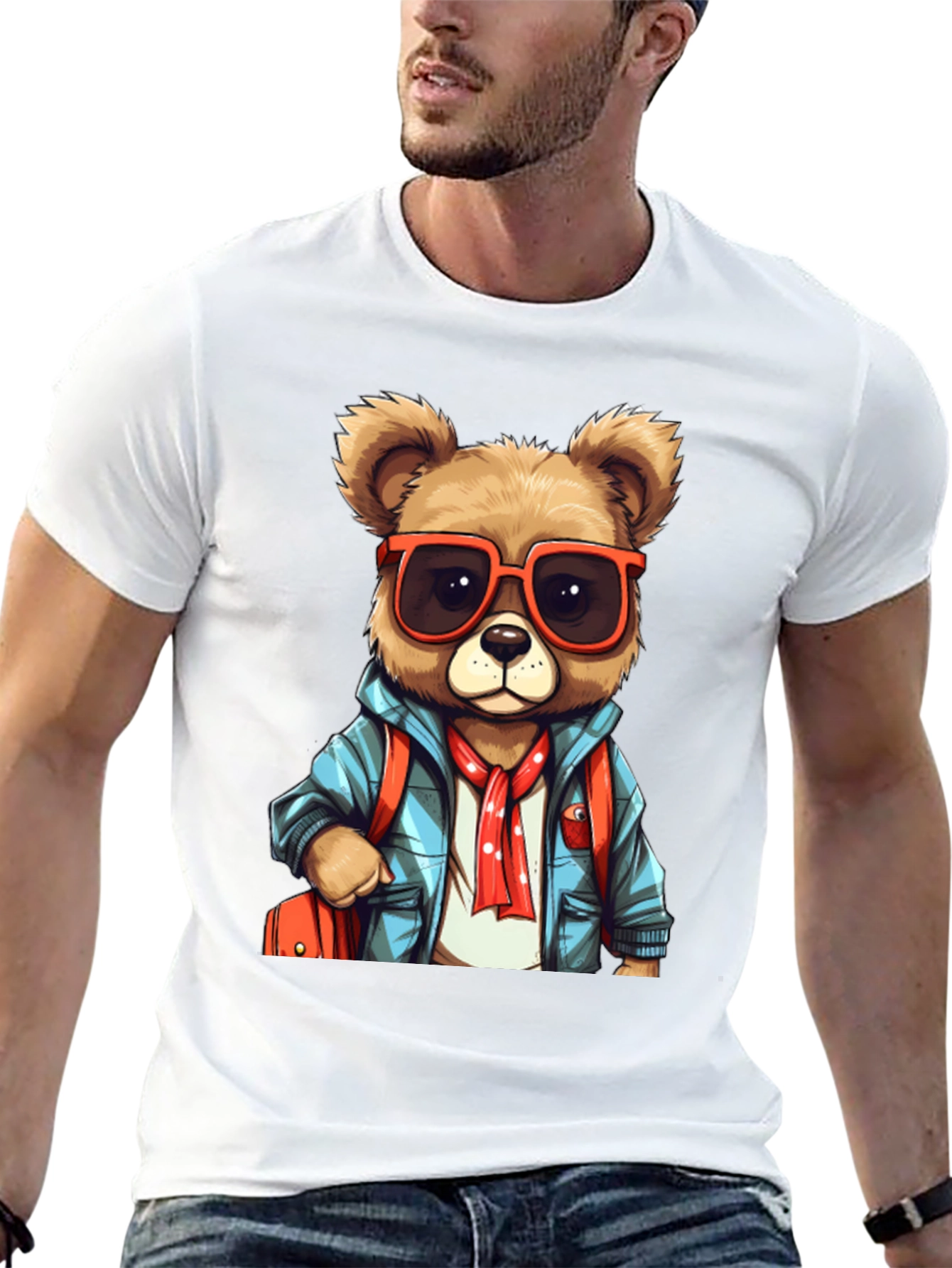 Black Bear with Sunglasses T-Shirt view 13