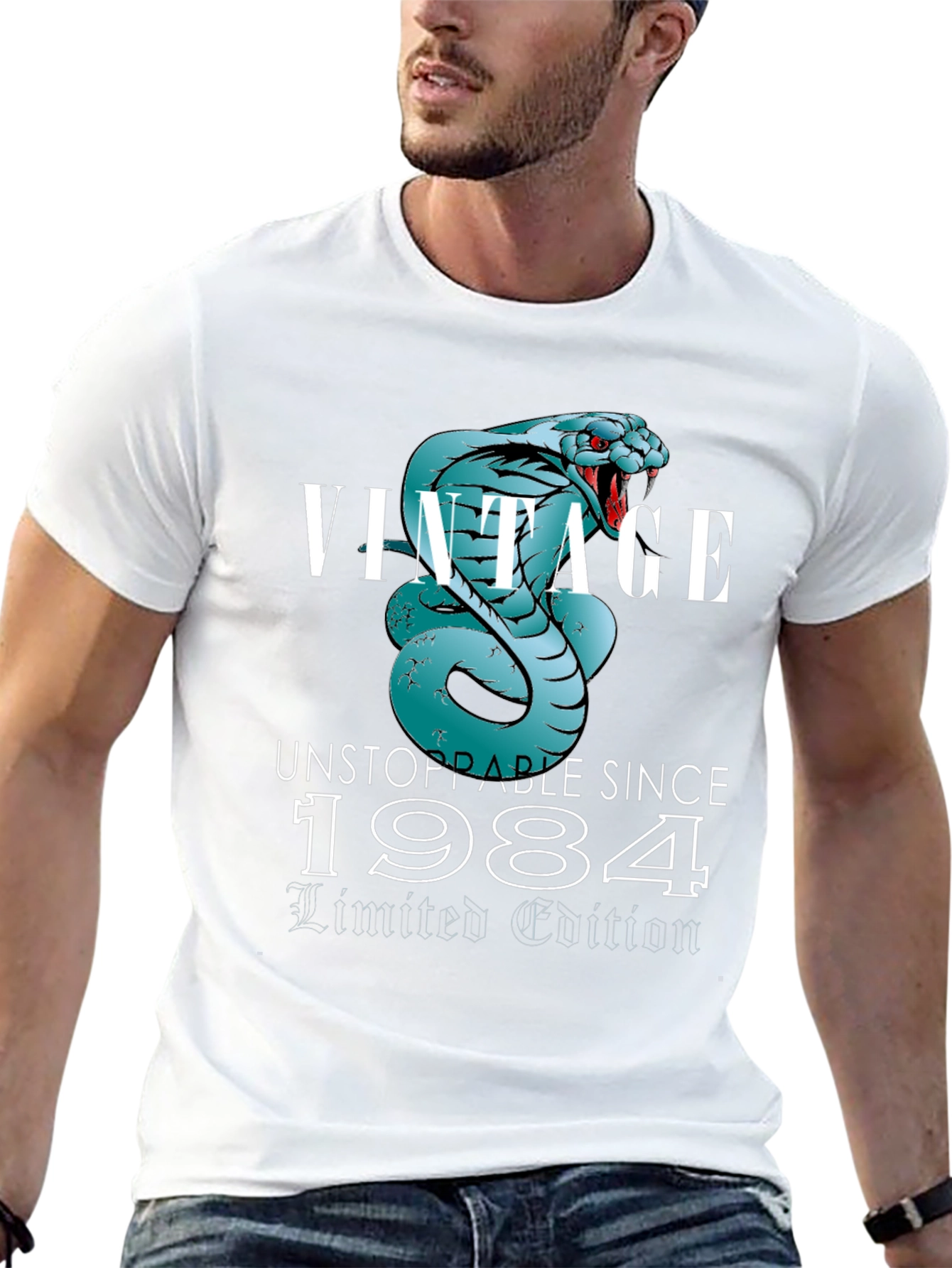 Black Vintage 1984 Limited Edition Snake T-Shirt view 13