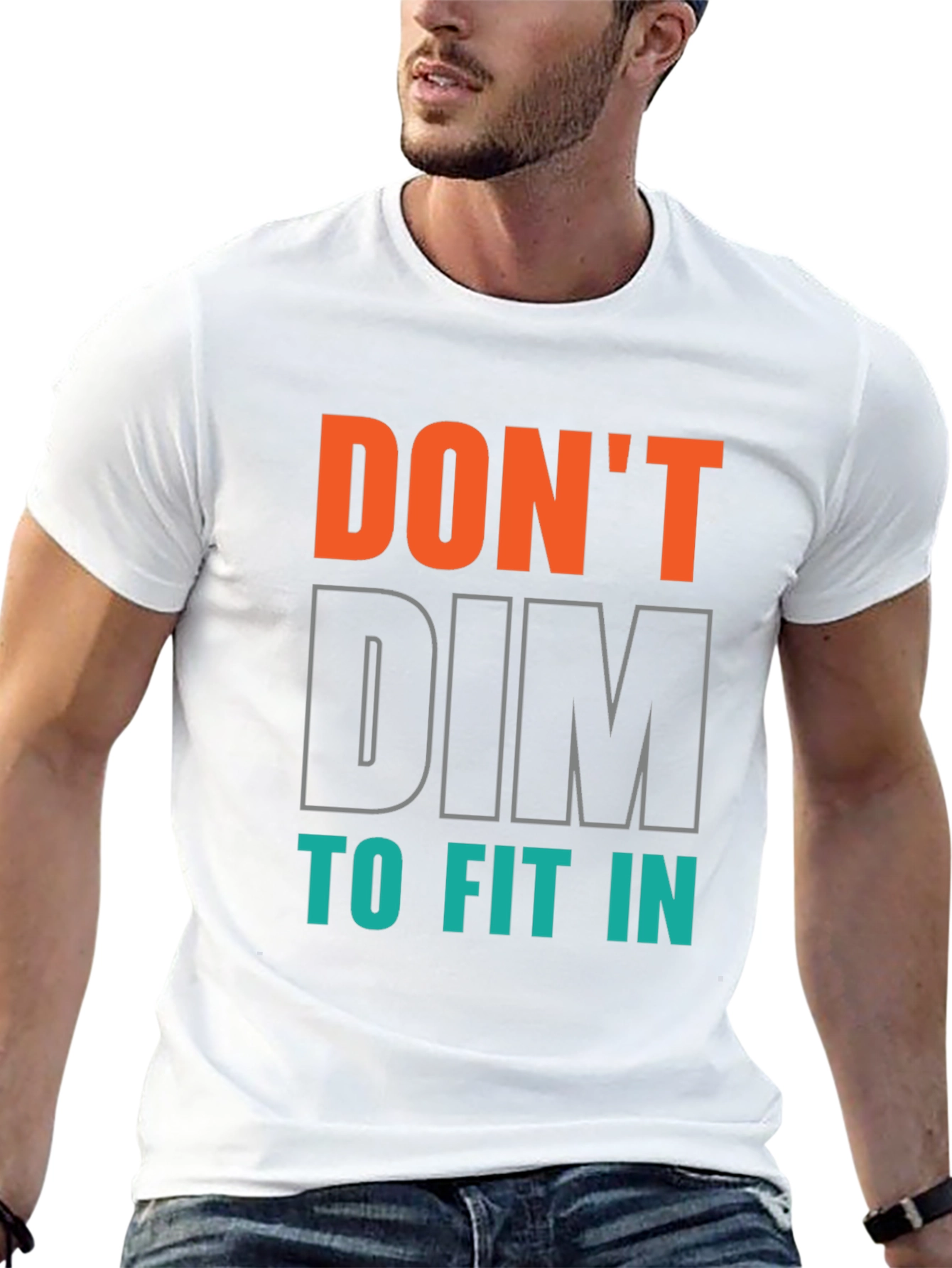 Black Don't Dim to Fit In Graphic Tee - Black view 13