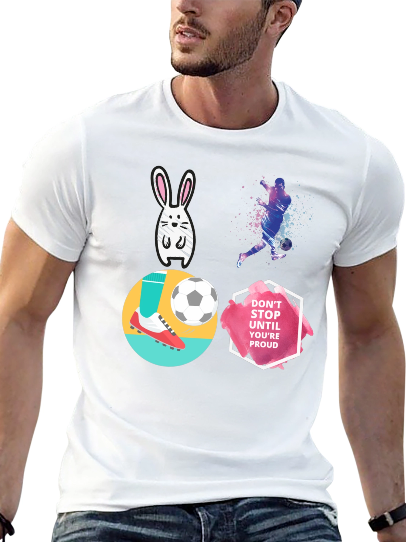 Black Soccer Dreams T-Shirt - Unique Graphic Tee view 13