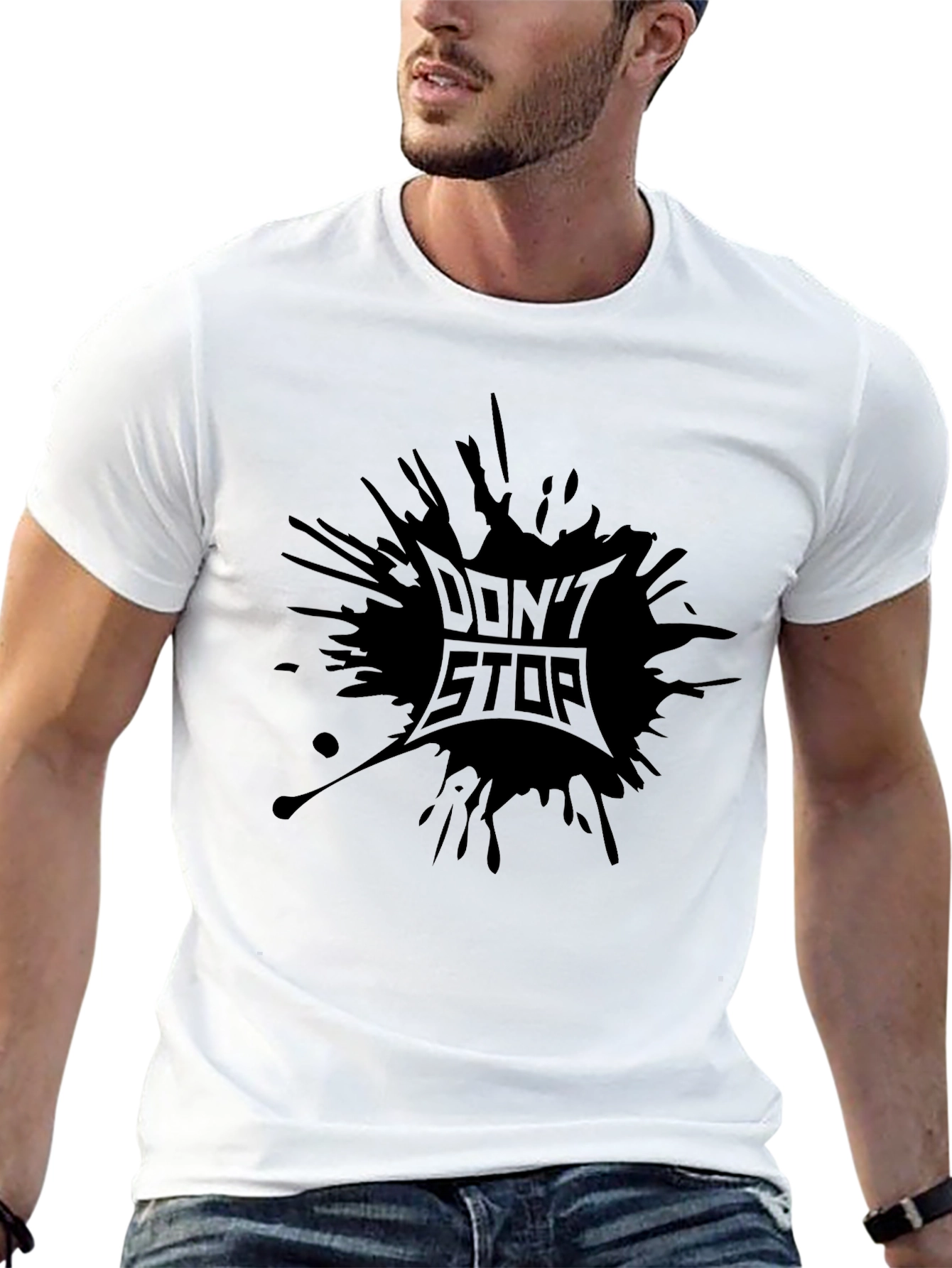 Black Men's Black Don't Stop Graphic Tee view 13