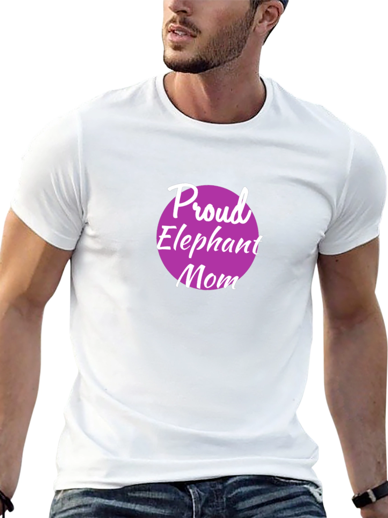 Black Proud Elephant Mom Graphic Tee - Black view 13