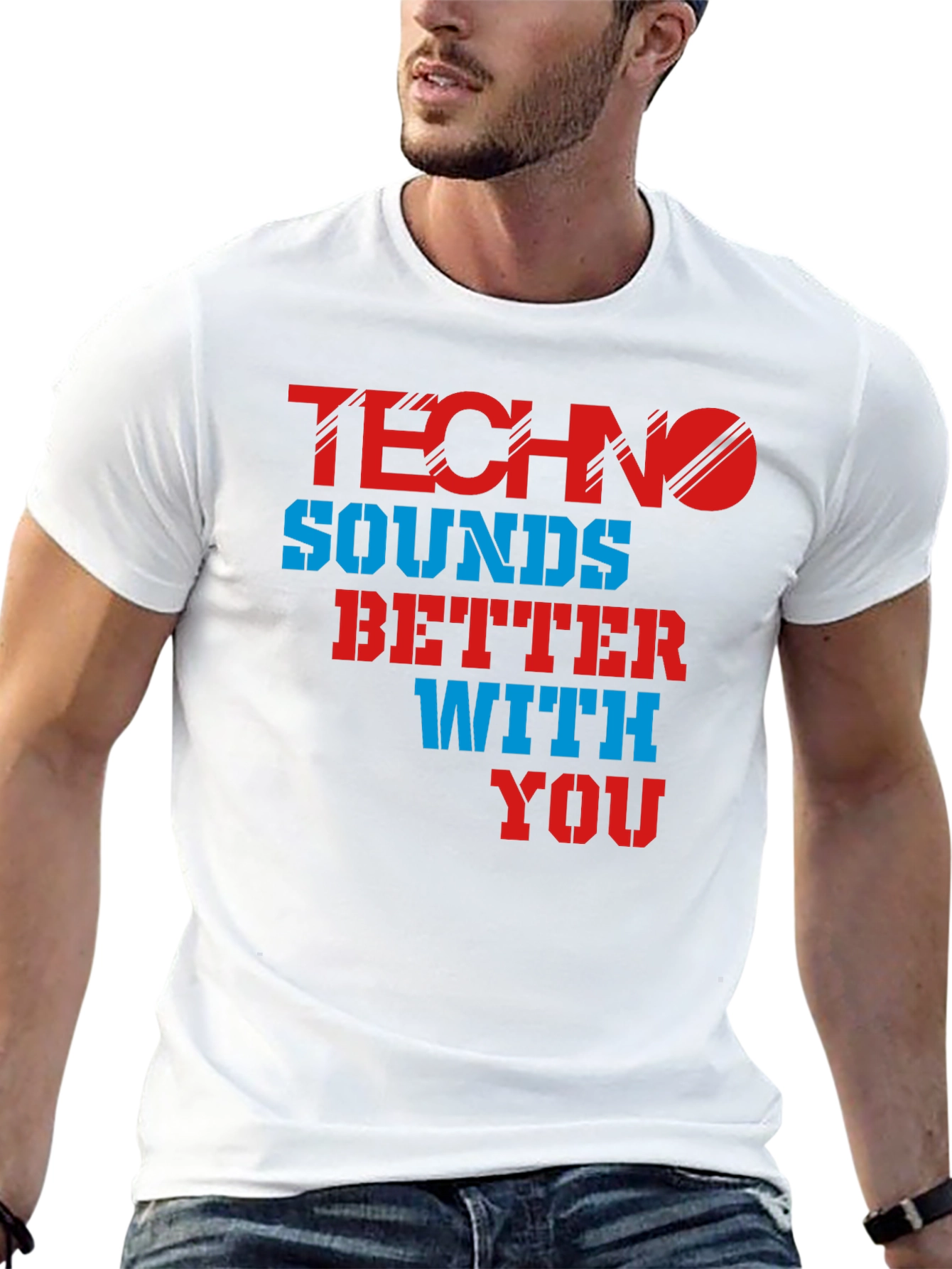 Black Techno Sounds Better With You T-Shirt view 13