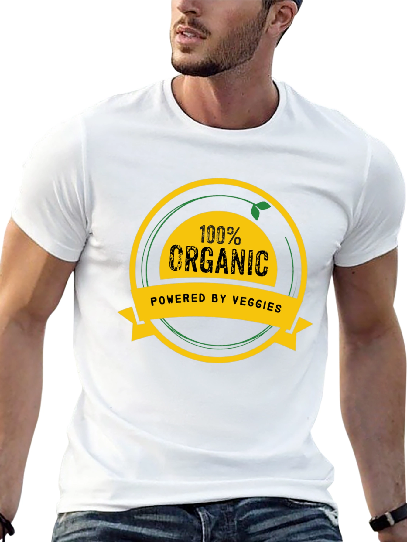 Black 100% Organic Veggie Powered T-Shirt view 13