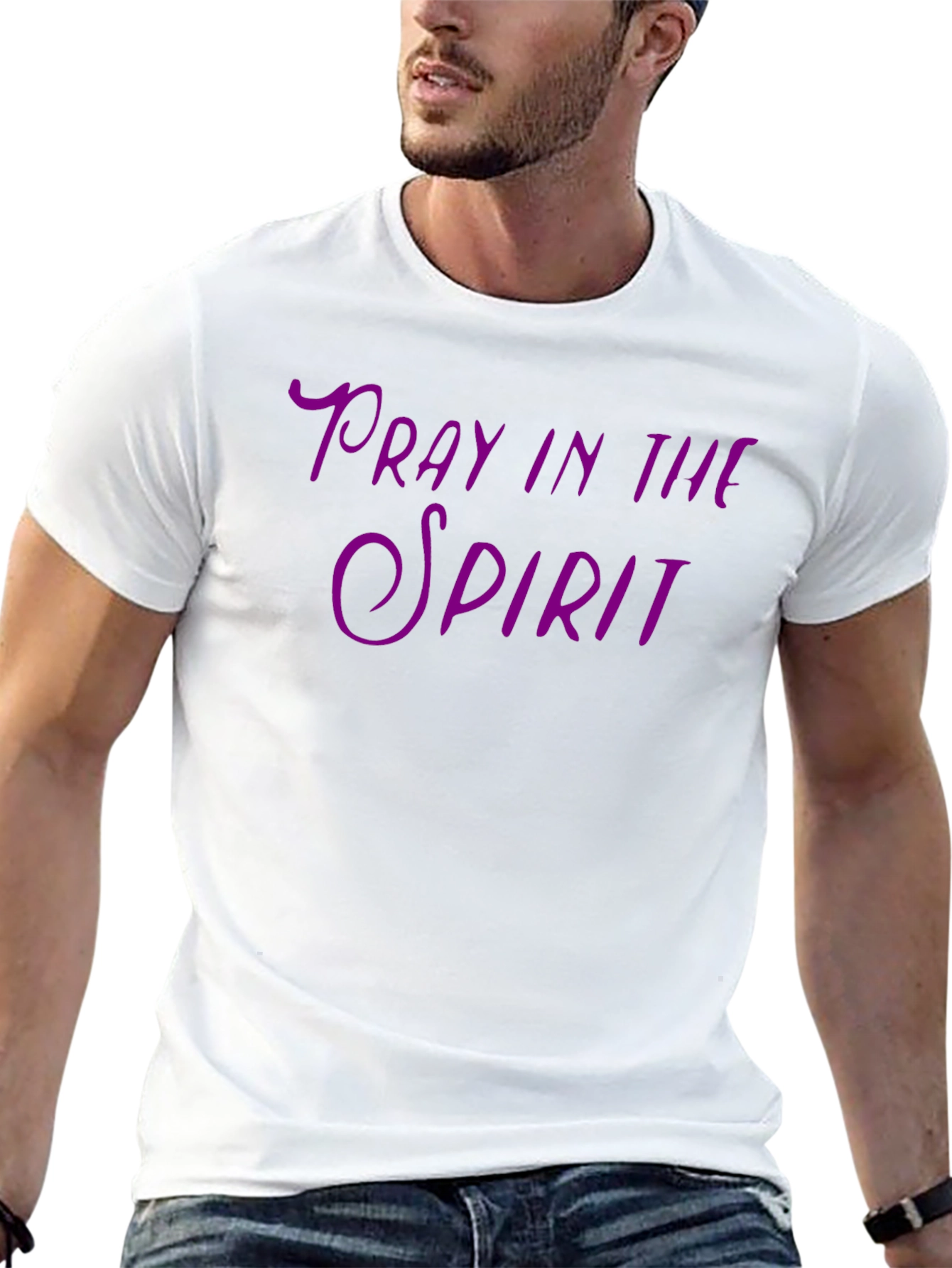 Black Pray in the Spirit Graphic T-Shirt - Black view 13