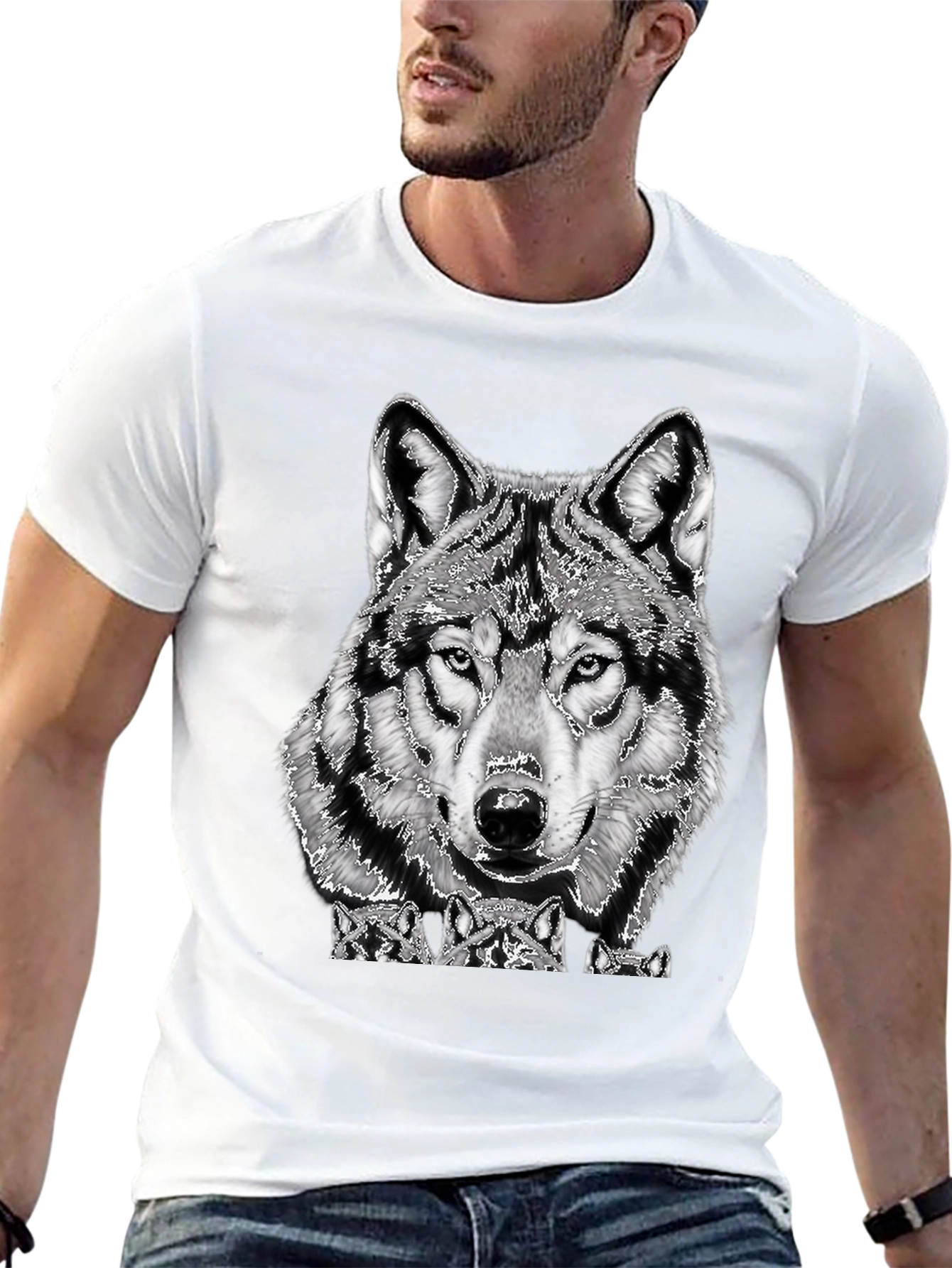 Wolf Pack Graphic Tee - Men's Black T-Shirt - 13