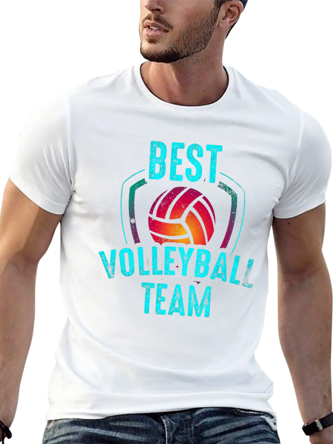 Black Best Volleyball Team Graphic Tee view 13