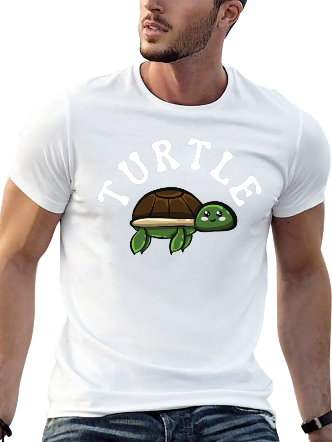 Black Cute Turtle Graphic T-Shirt - Black view 13