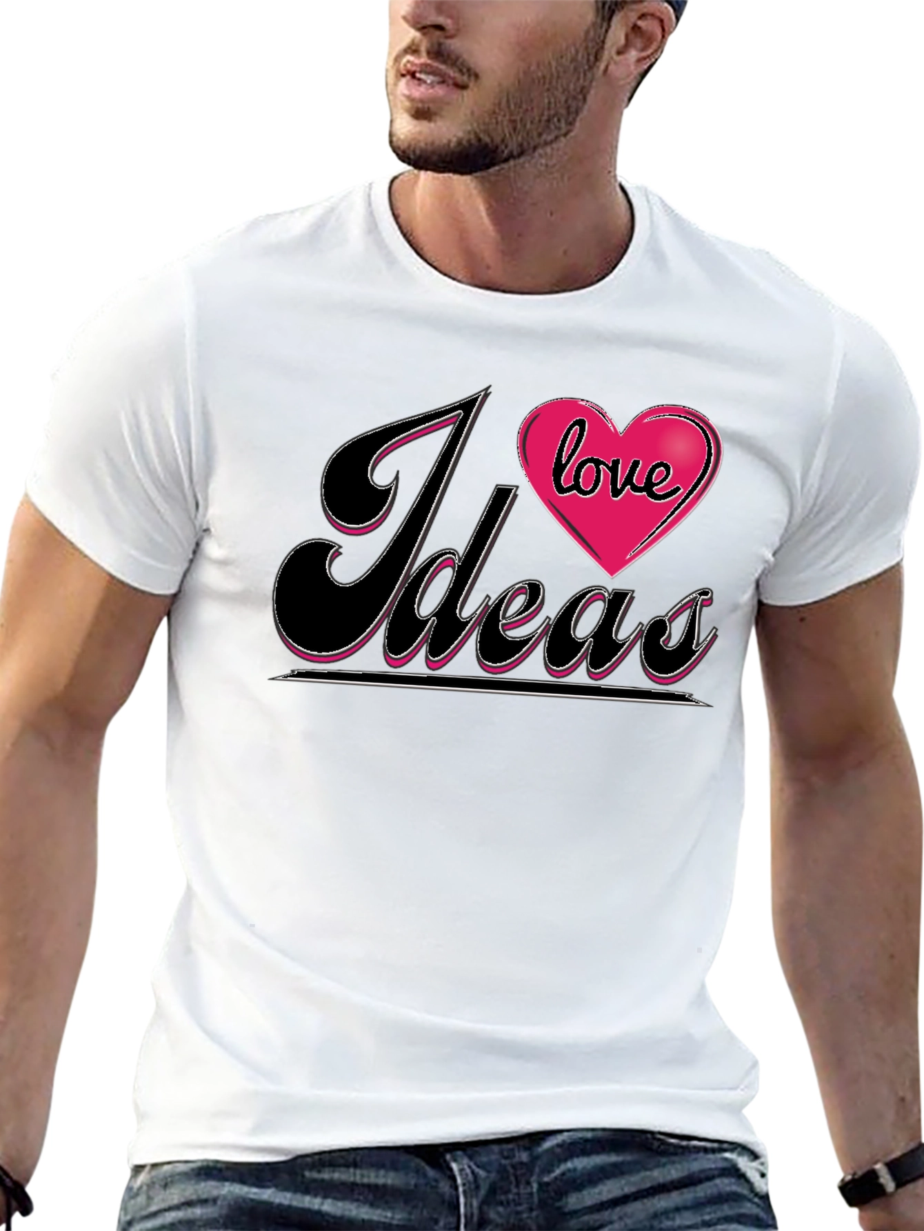 Black I Love Ideas Graphic Tee - Black T-Shirt view 13