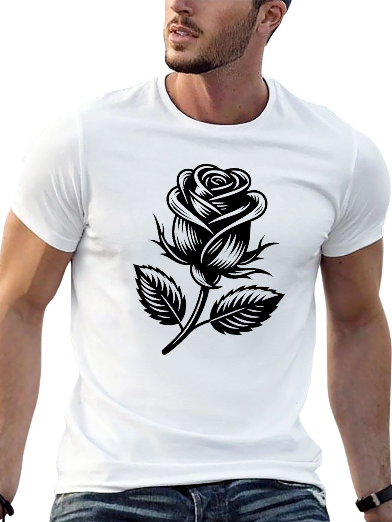 Black Black Rose Graphic T-Shirt view 13