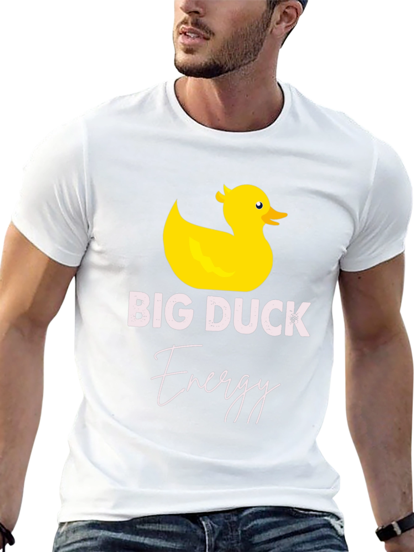 Black Big Duck Energy T-Shirt - Funny Graphic Tee view 13