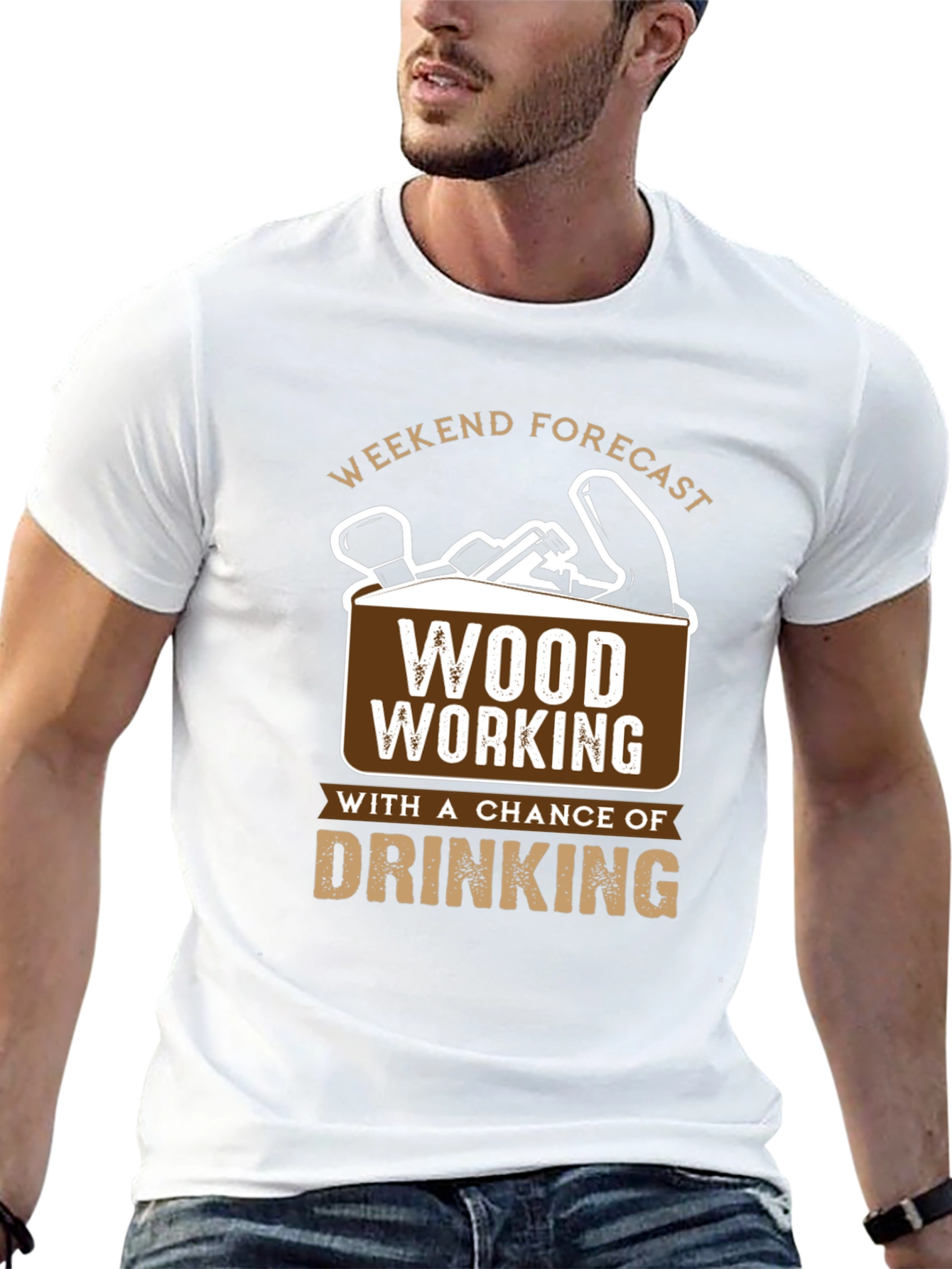 Black Weekend Forecast Woodworking T-Shirt view 13