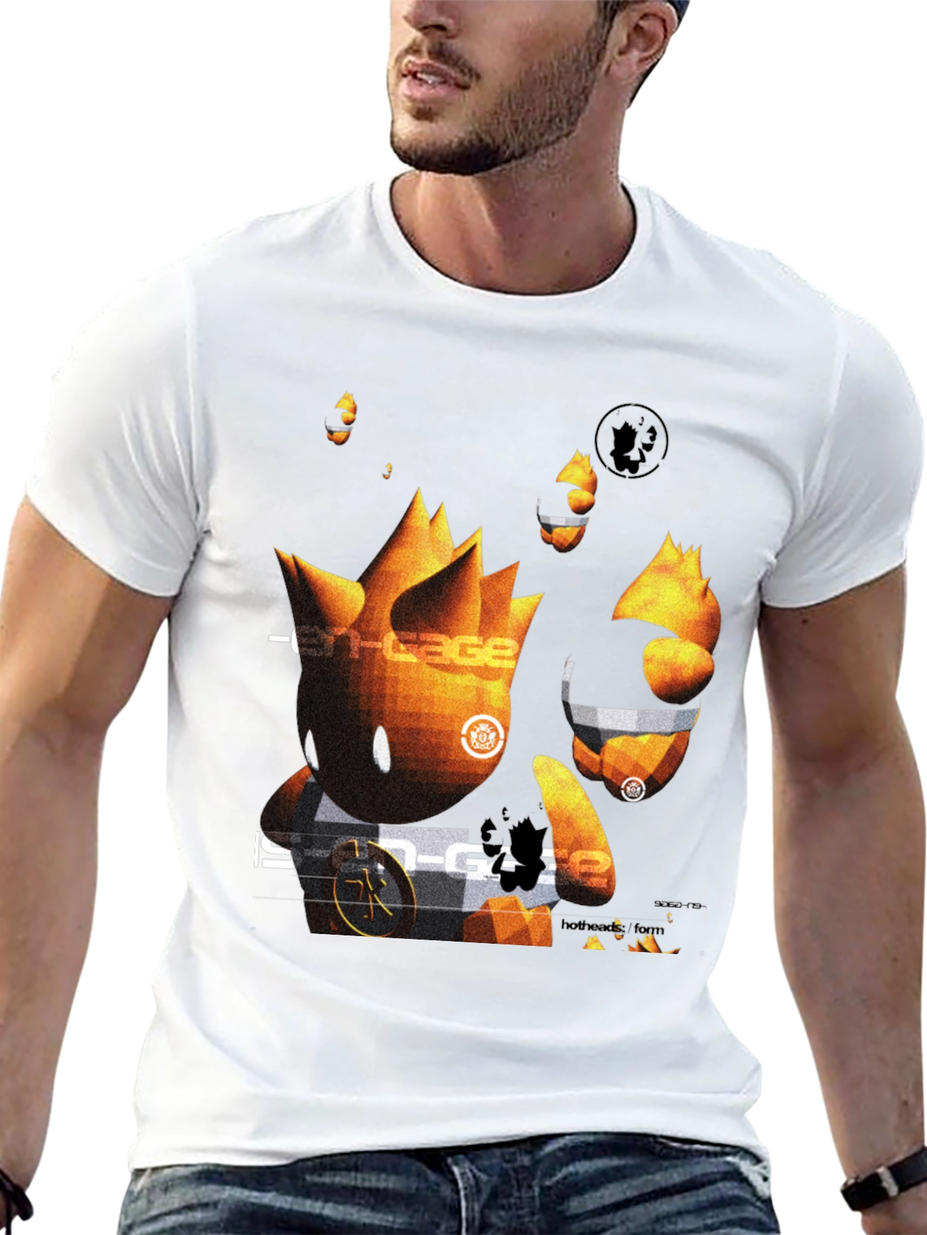 Black Abstract Graphic Print Black T-Shirt view 13