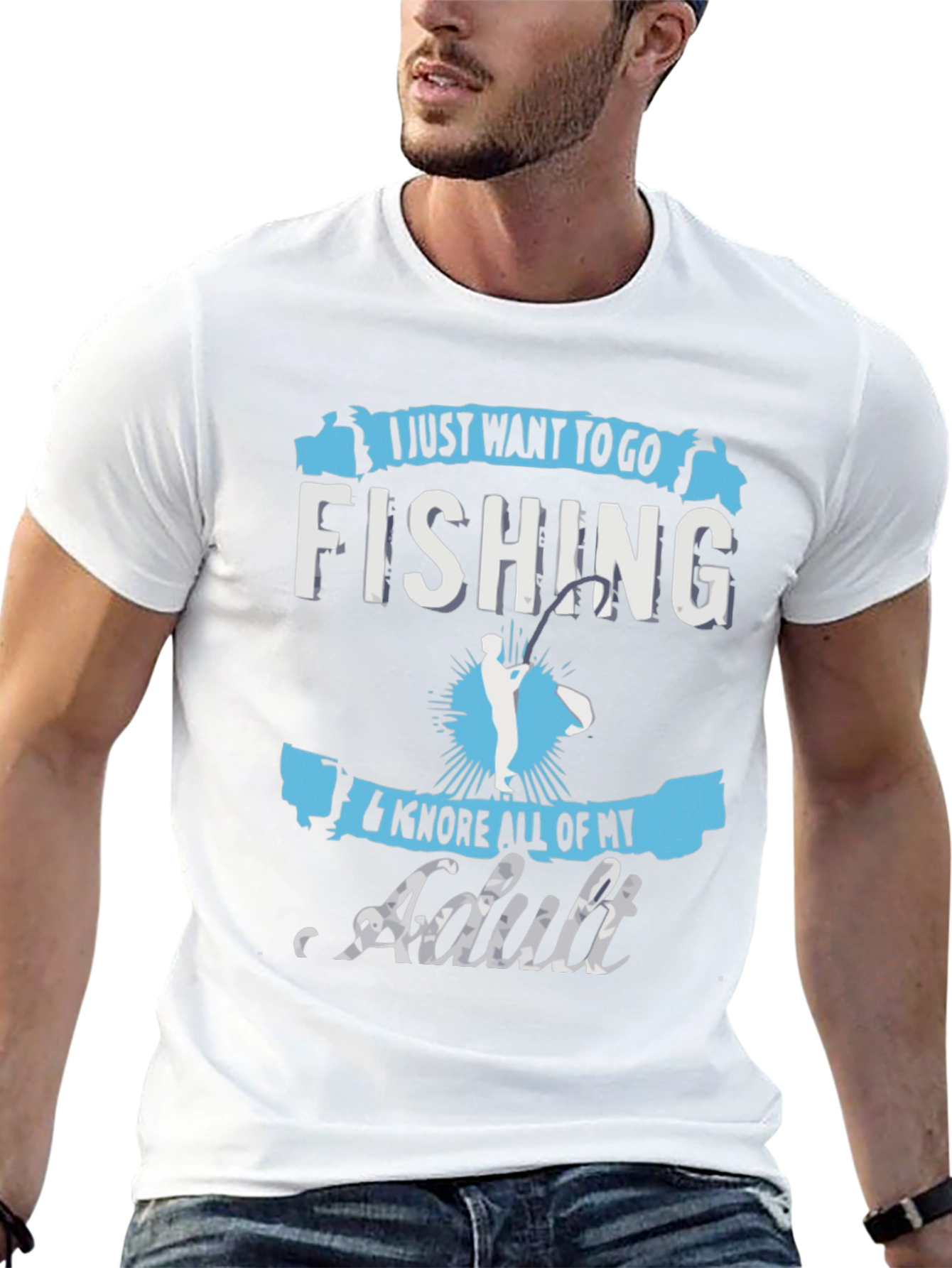 Black Fishing Lover T-Shirt - Ignore Adulting! view 13