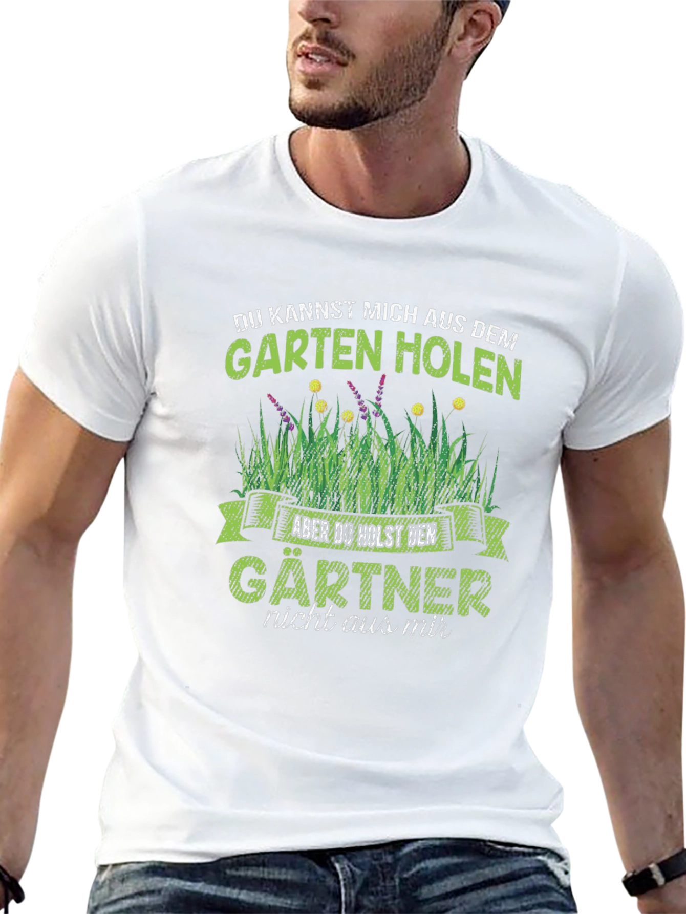Black Gardener T-Shirt - German Gardening Humor view 13