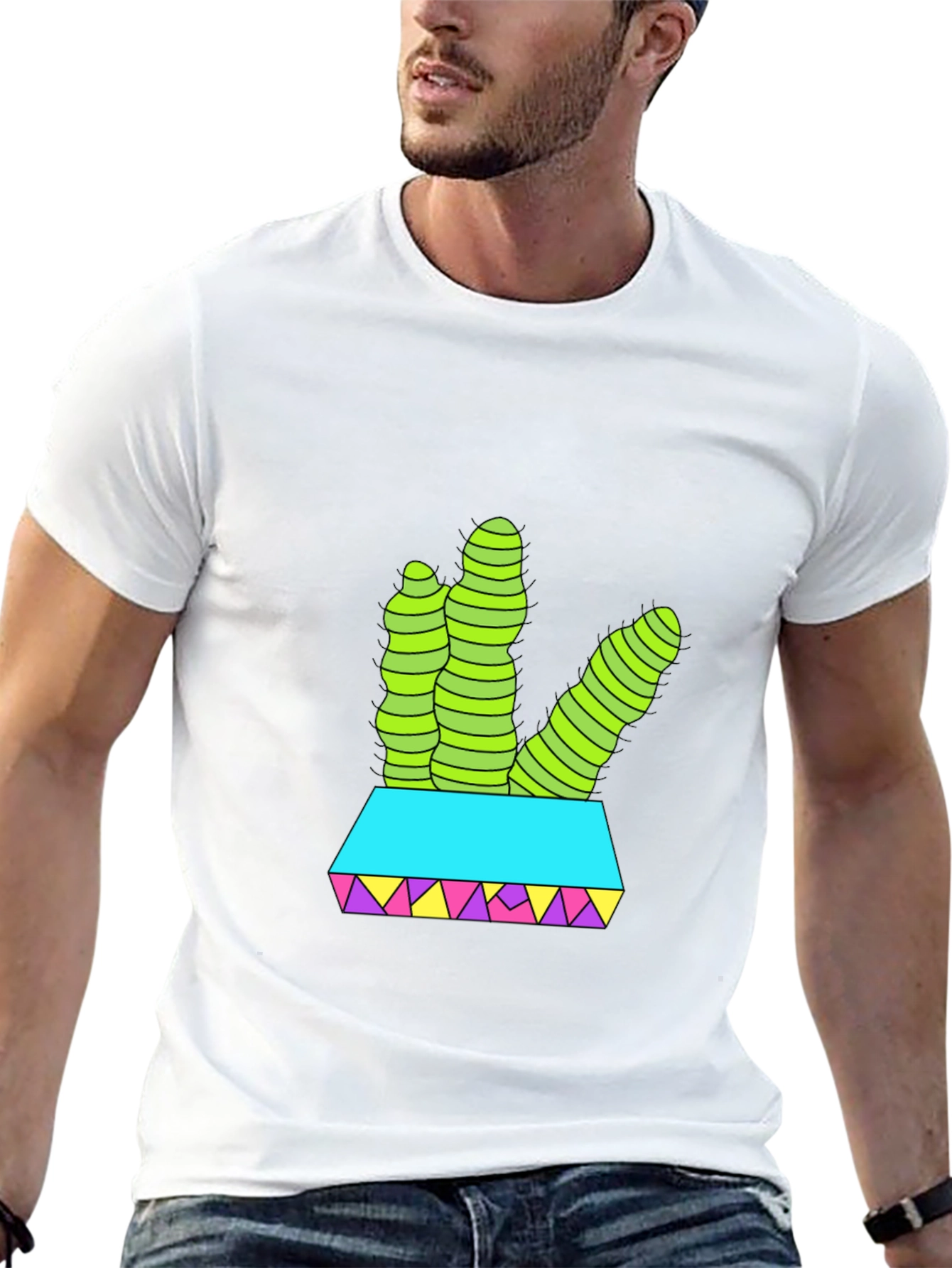 Black Cactus T-Shirt: Funky Desert Style view 13