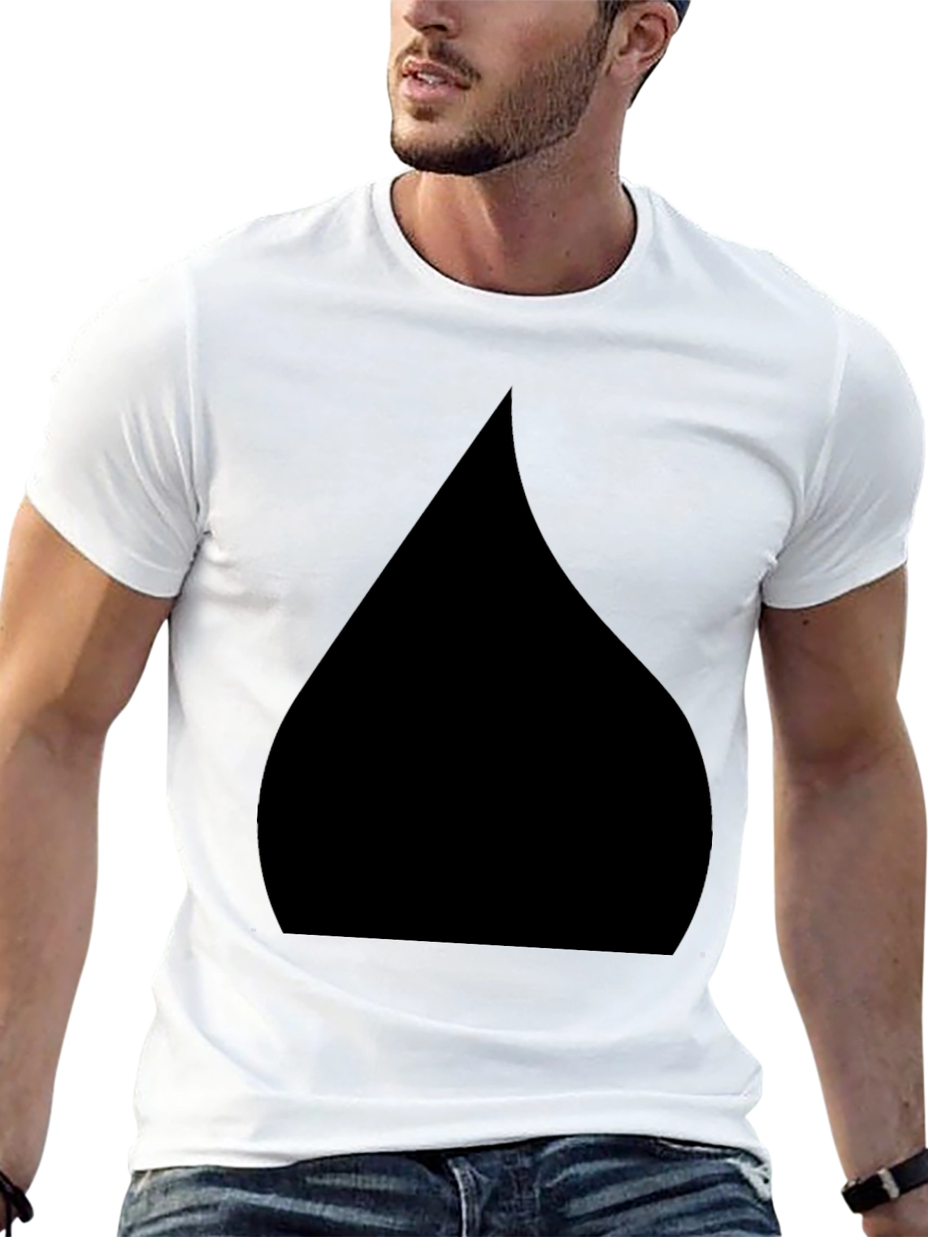 Black Bold Black Spade T-Shirt - Modern Minimalist Design view 13