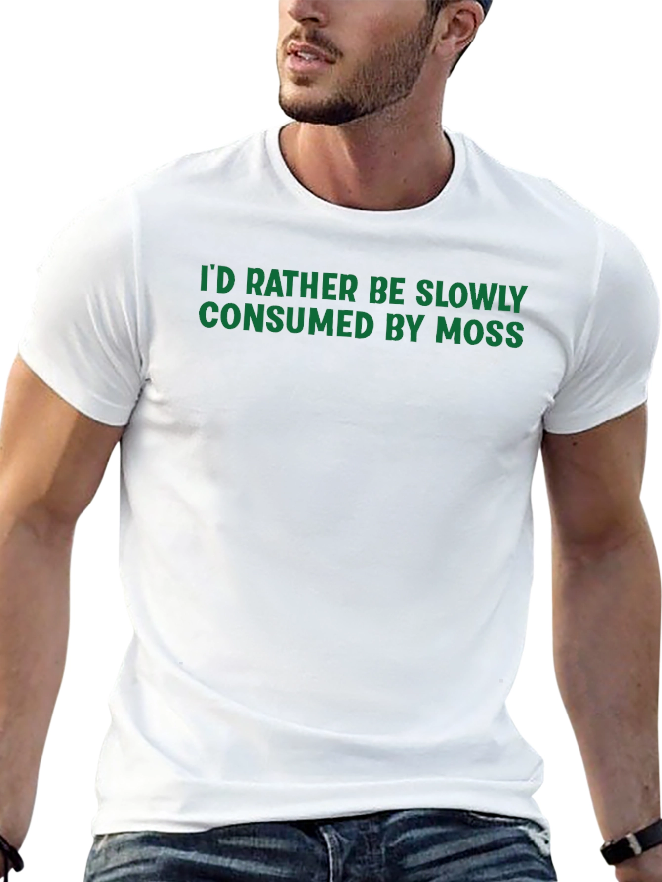 Black Funny Moss Lover T-Shirt view 13