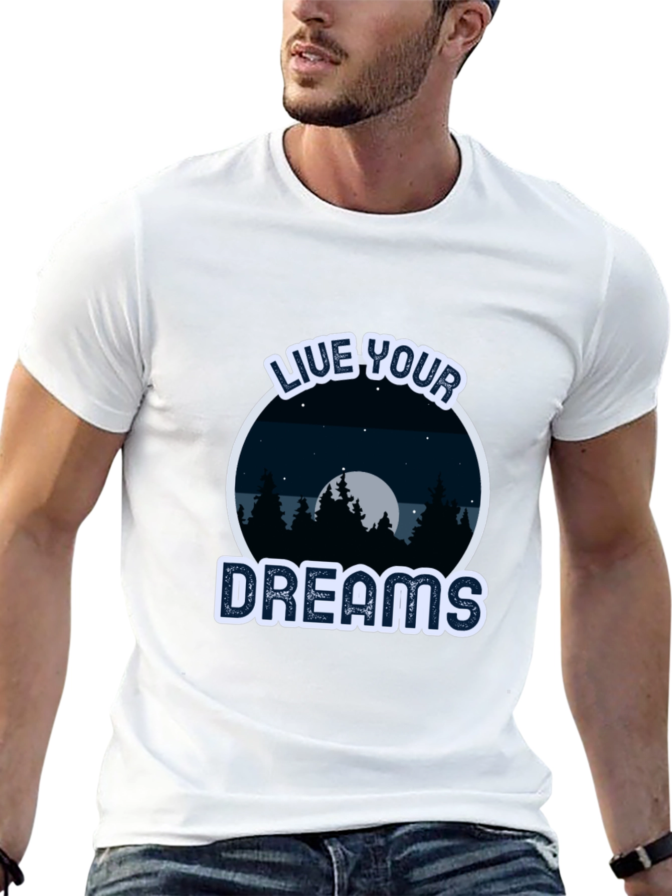 Black Live Your Dreams T-Shirt - Nature Design view 13