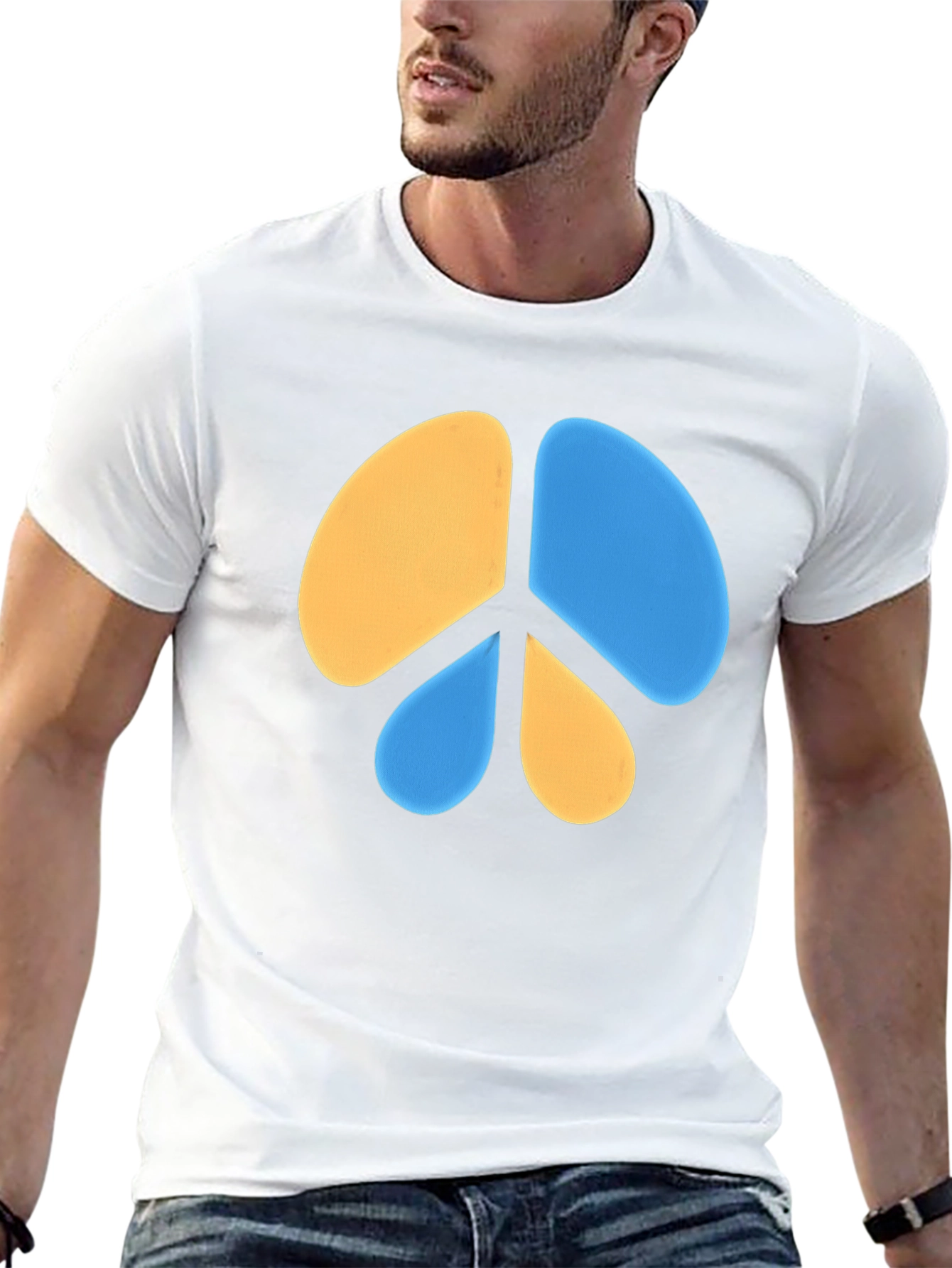 Black Peace Sign Graphic Tee - Soft Cotton Blend view 13